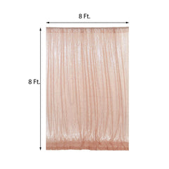8ftx8ft Blush Sequin Event Curtain Drapes, Backdrop Event Panel