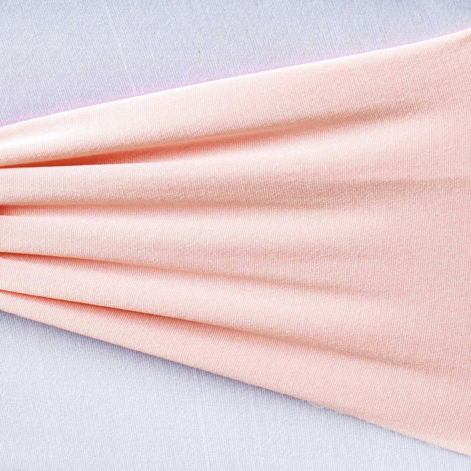 5 Pack Stretch Spandex Chair Sashes Blush - Fitted Finish Two Ply Heavy Duty Chair Bands 5"x12"