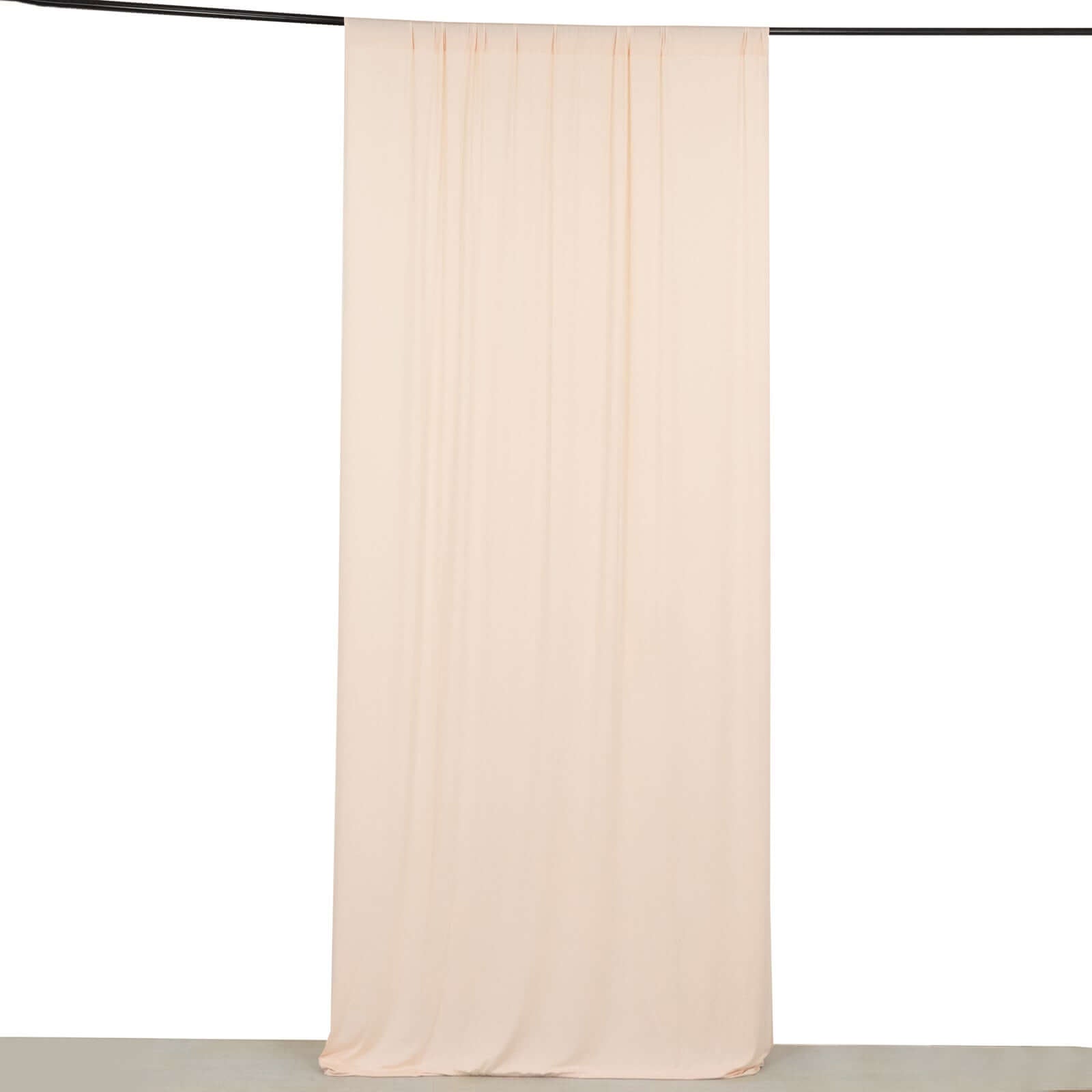 Blush 4-Way Stretch Spandex Event Curtain Drapes, Wrinkle Free Backdrop Event Panel with Rod Pockets - 5ftx10ft
