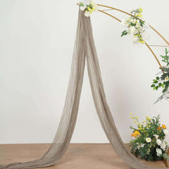 20ft Natural Gauze Cheesecloth Fabric Wedding Arch Drapery, Window Scarf Valance, Boho Decor Arbor Curtain Panel