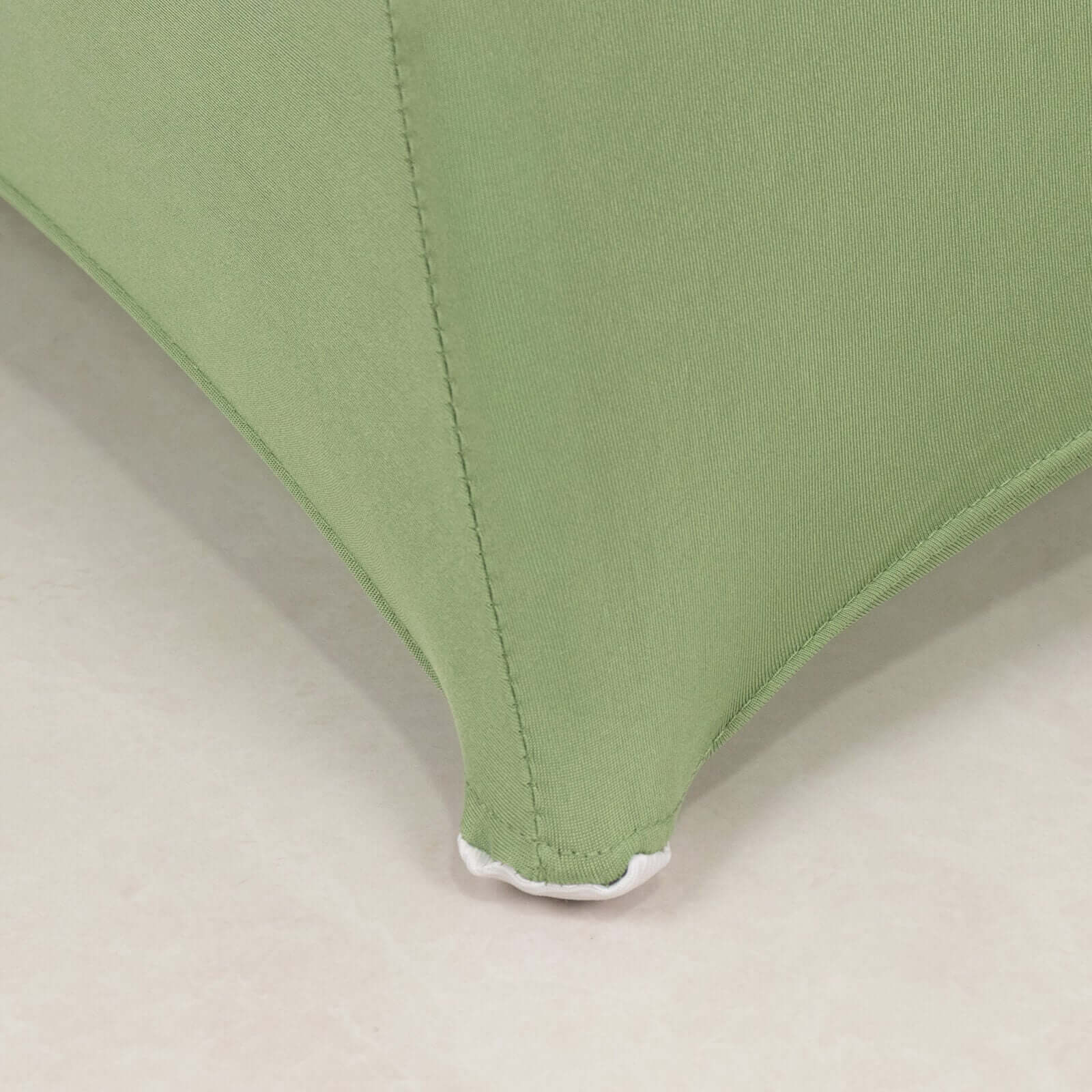 Stretch Spandex Chair Cover Sage Green for Folding Chairs - Secure Fit Slipcover with Silver Rhinestone Buckled Sash Band