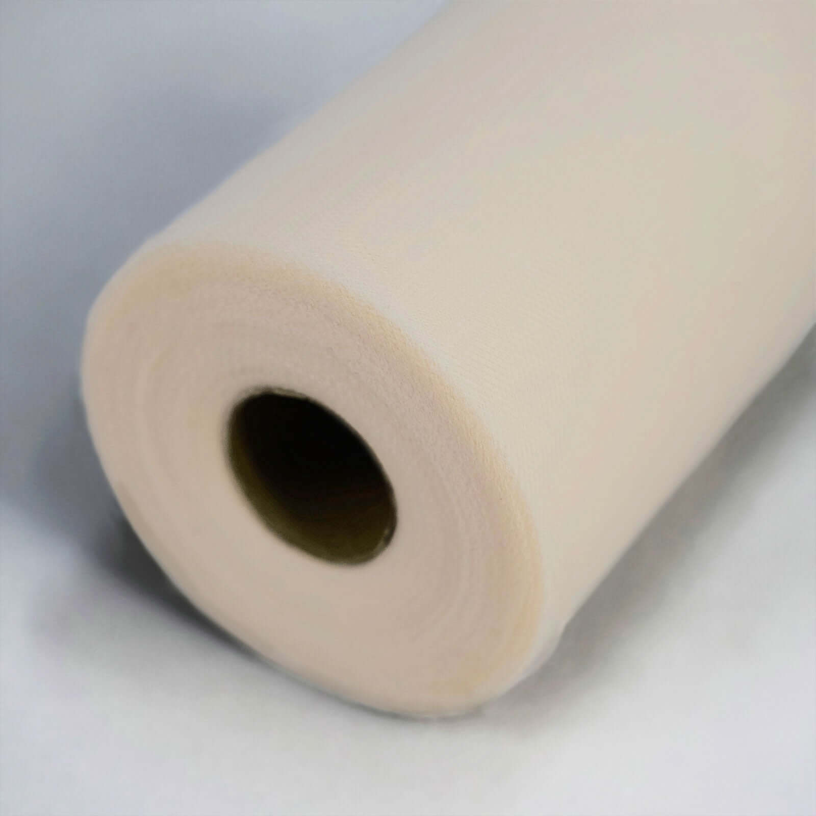 6"x100 Yards Beige Tulle Fabric Bolt, Sheer Fabric Spool Roll For Crafts