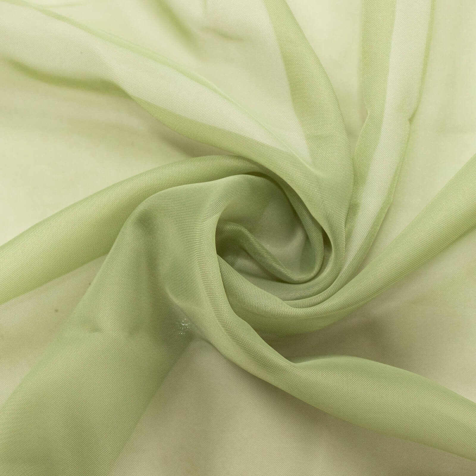 5ftx14ft Dusty Sage Green Chiffon Curtain Panel, Durable Flame Resistant Backdrop Ceiling Drapery With Rod Pocket