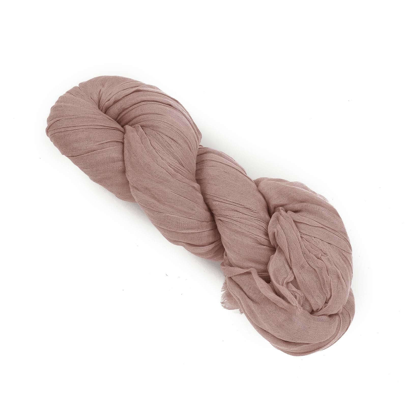 20ft Dusty Rose Gauze Cheesecloth Fabric Wedding Arch Drapery, Window Scarf Valance, Boho Decor Arbor Curtain Panel