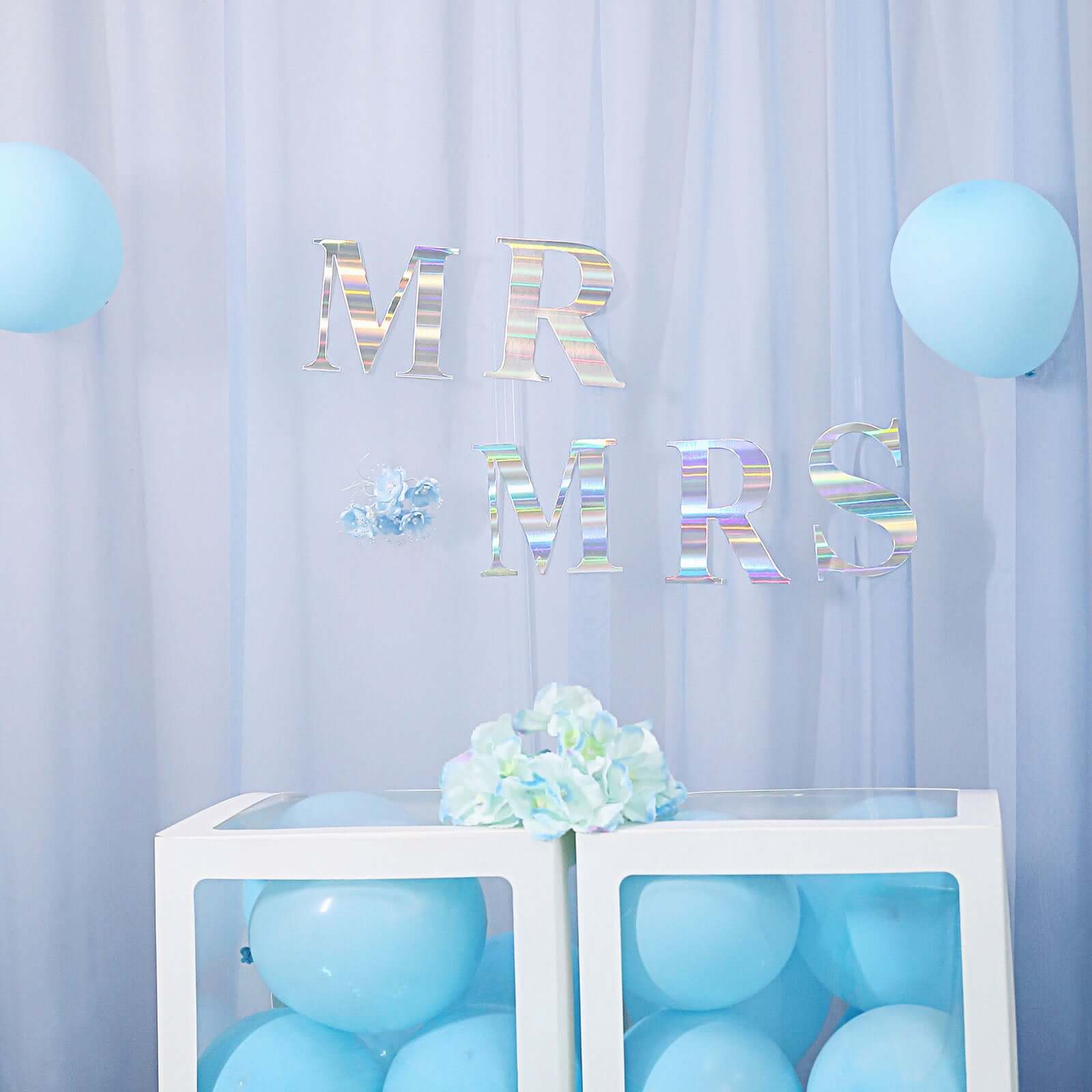 4-Pack Stickers Banner Custom Alphabet "F" Design Iridescent - Text Stick-On Decorative Letters 5"