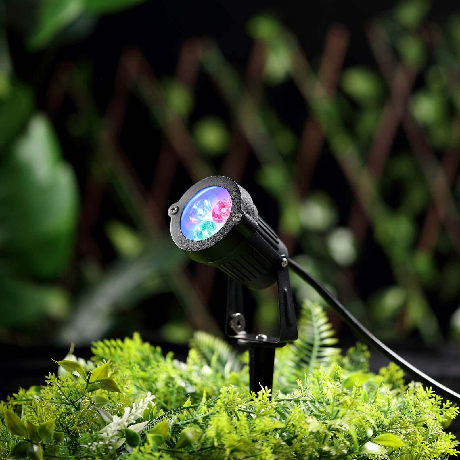 6W Multicolor RGB LED Backdrop Uplight, Indoor Outdoor Spotlight With Remote