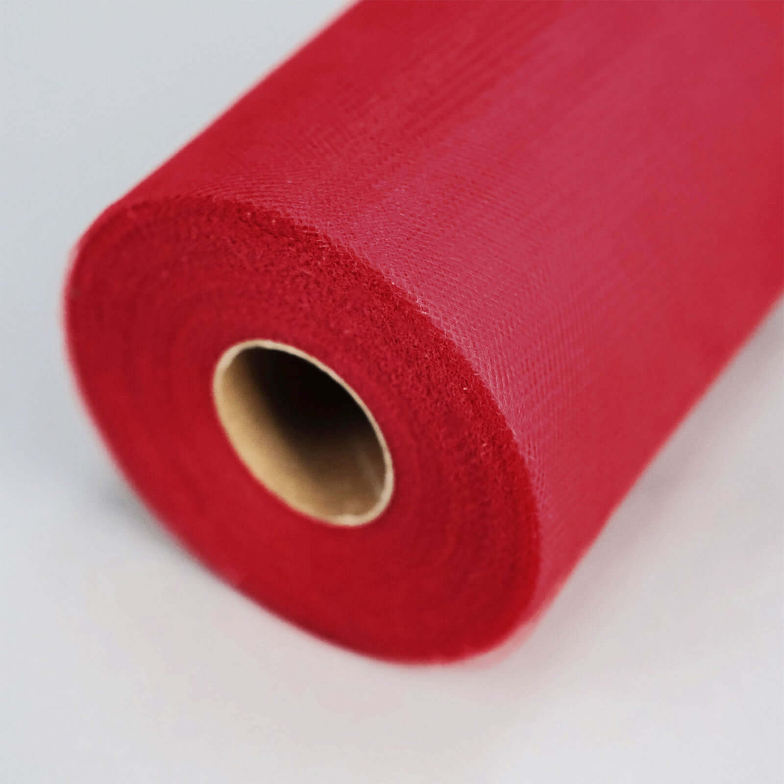 6"x100 Yards Red Tulle Fabric Bolt, Sheer Fabric Spool Roll For Crafts