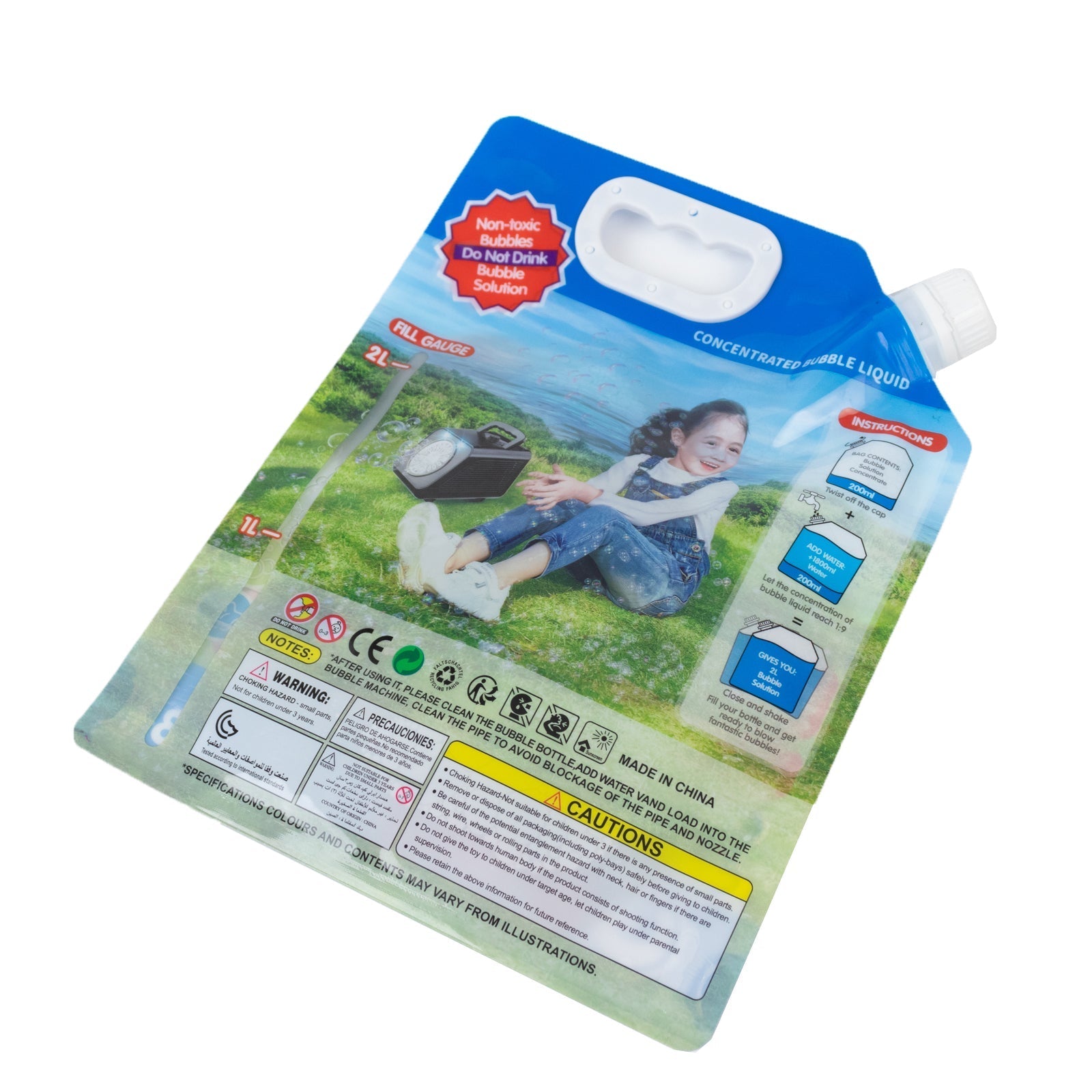 34oz Bubble Concentrated Solution 1000ml Bubble Liquid for Bubble Machine, Wands, Blower