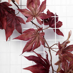 6ft Burgundy Artificial Silk Maple Leaf Hanging Fall Garland Vine