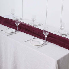 Chiffon 6ft Table Runner Burgundy - Flowy & Lightweight Table Decor