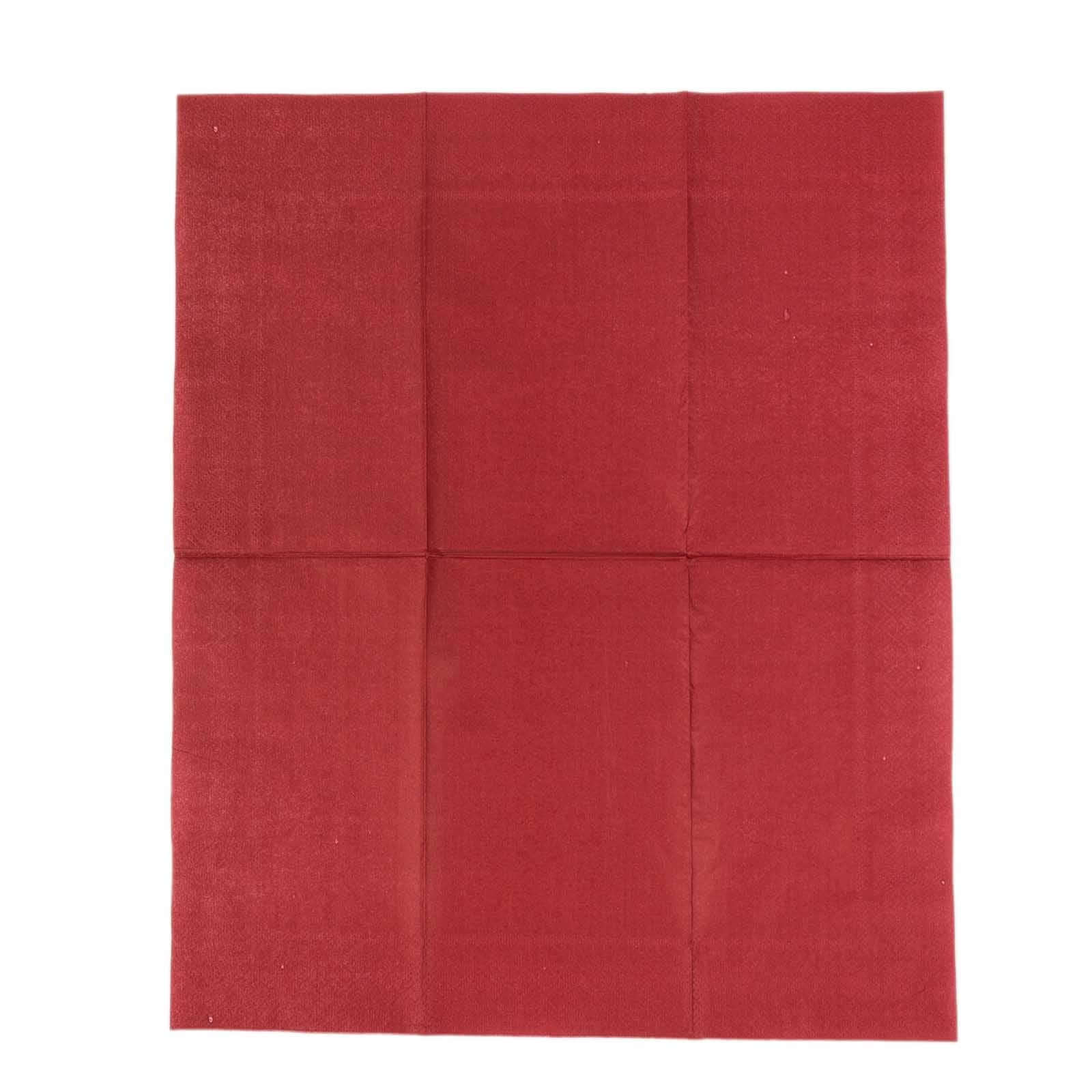 50-Pack Paper Napkins Burgundy - Soft Disposable 2-Ply Dinner Napkins for Weddings
