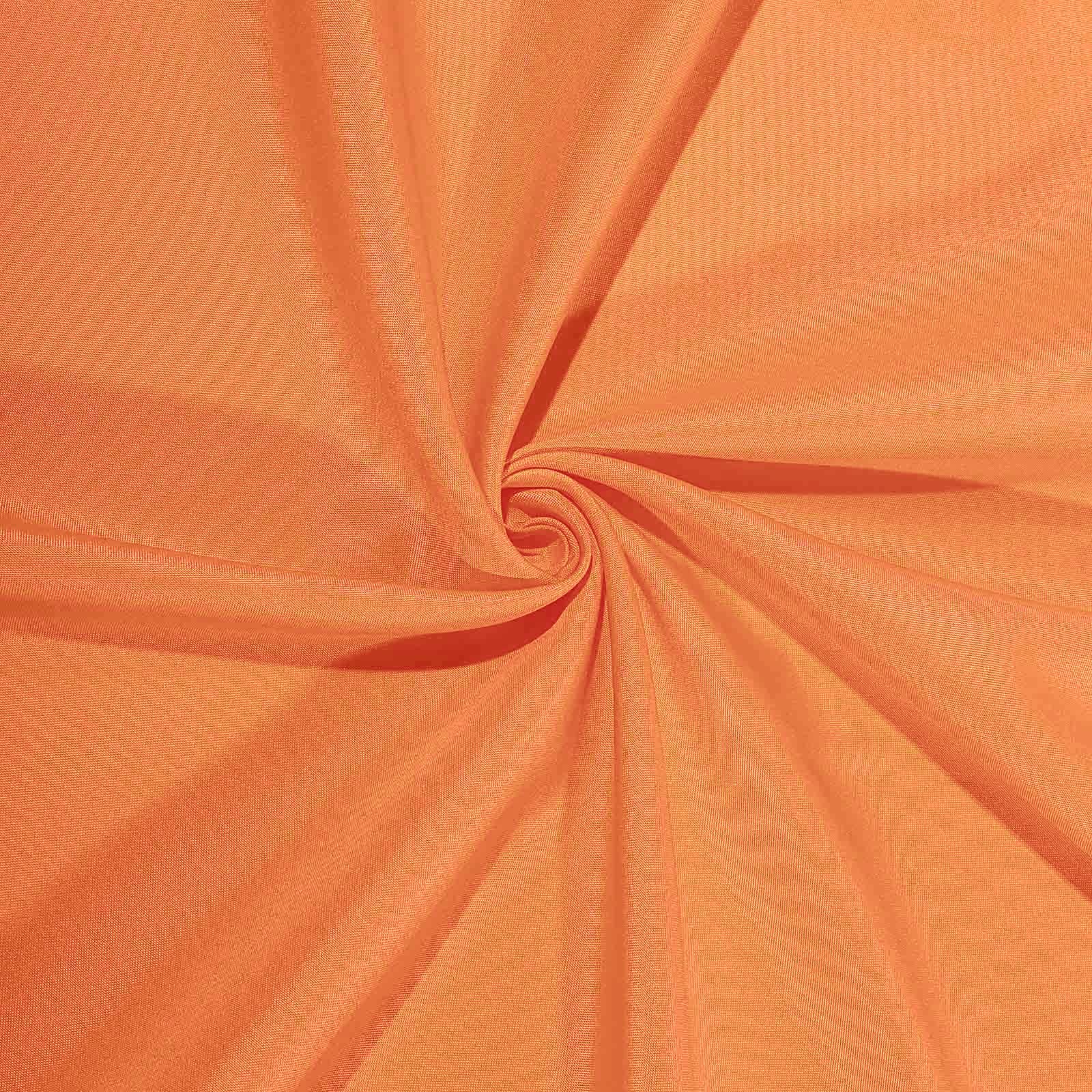 Polyester 90"x90" Table Overlay Square Tablecloth Orange - Wrinkle-Resistant & Durable Table Cover