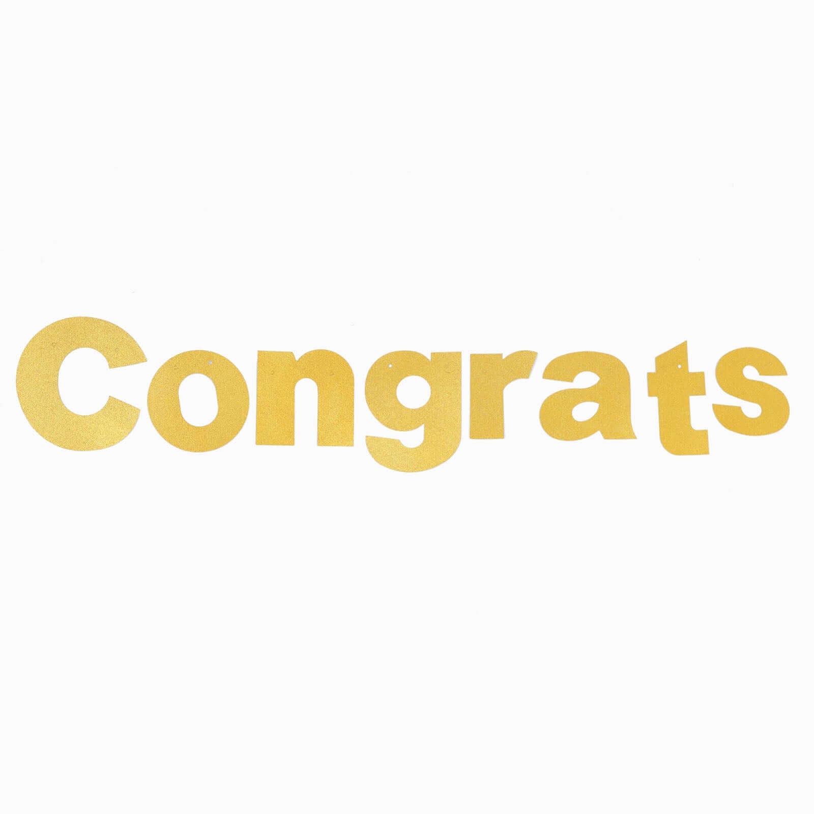 3ft Gold Glittered Congrats Paper Hanging Garland Banner Party Decor