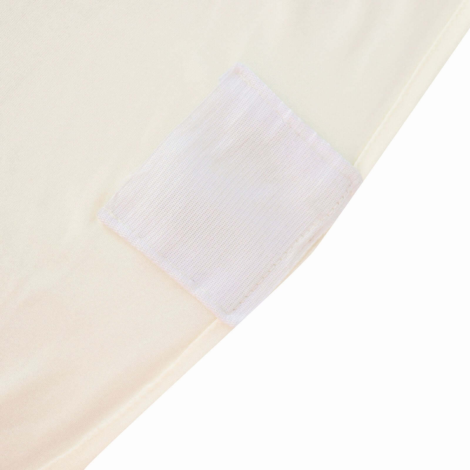 Spandex Chair Cover Ivory for Folding Chairs - Durable Stretch Fitted Slipcover with Satin Rosette Design