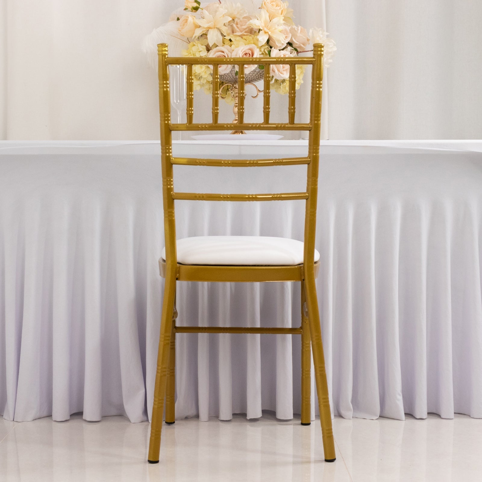 5 Pack Spandex Seat Pad Slipcovers for Chiavari White - Washable Stretch Fitted Design for Dining Chairs