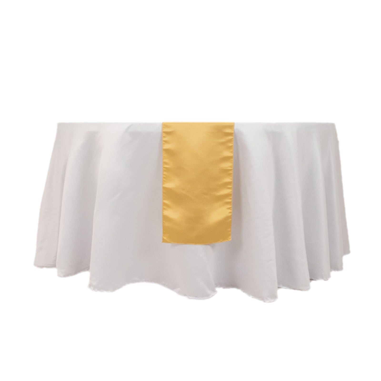 Lamour Satin 12"x108" Table Runner Champagne - Smooth & Lustrous Finish