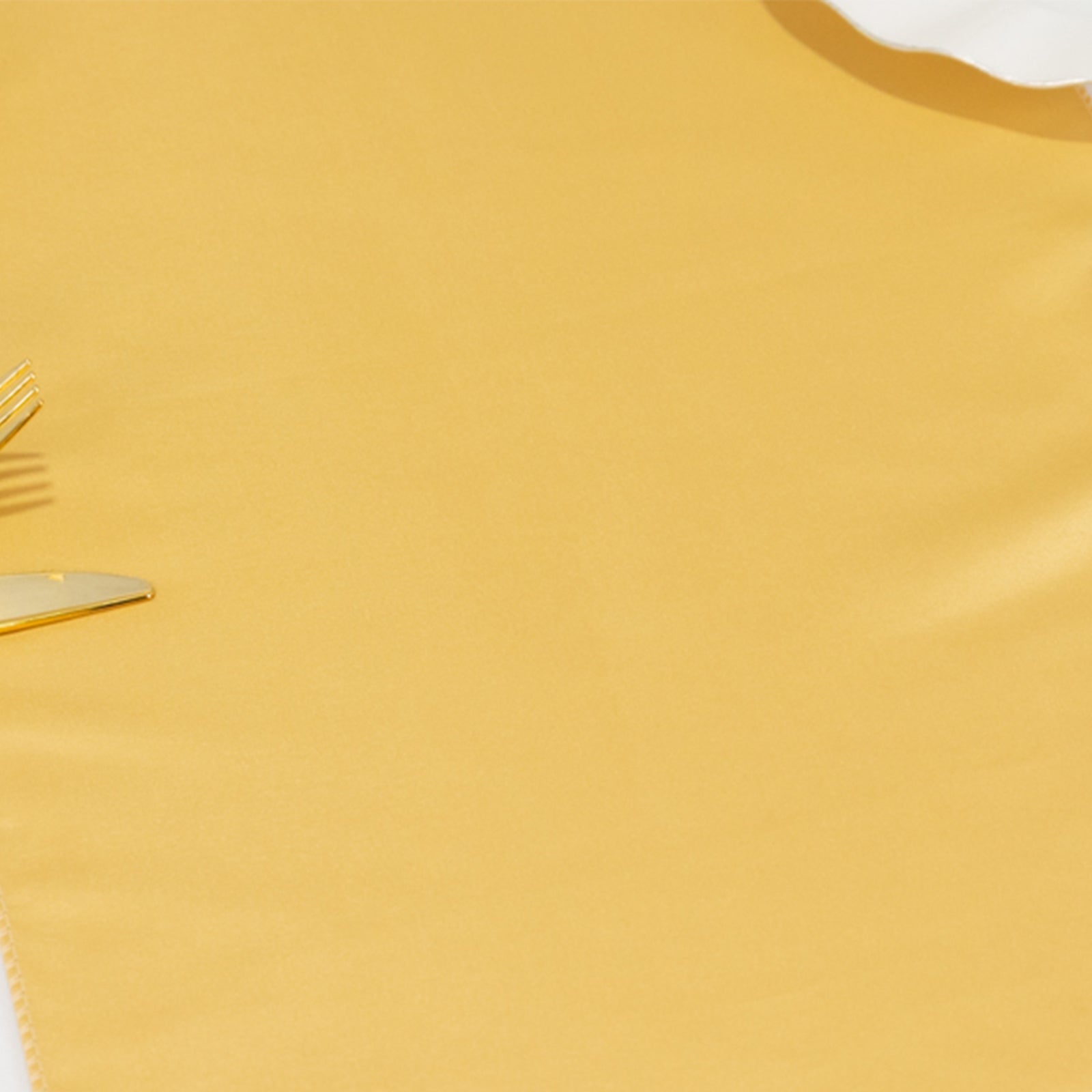 Lamour Satin 12"x108" Table Runner Champagne - Smooth & Lustrous Finish