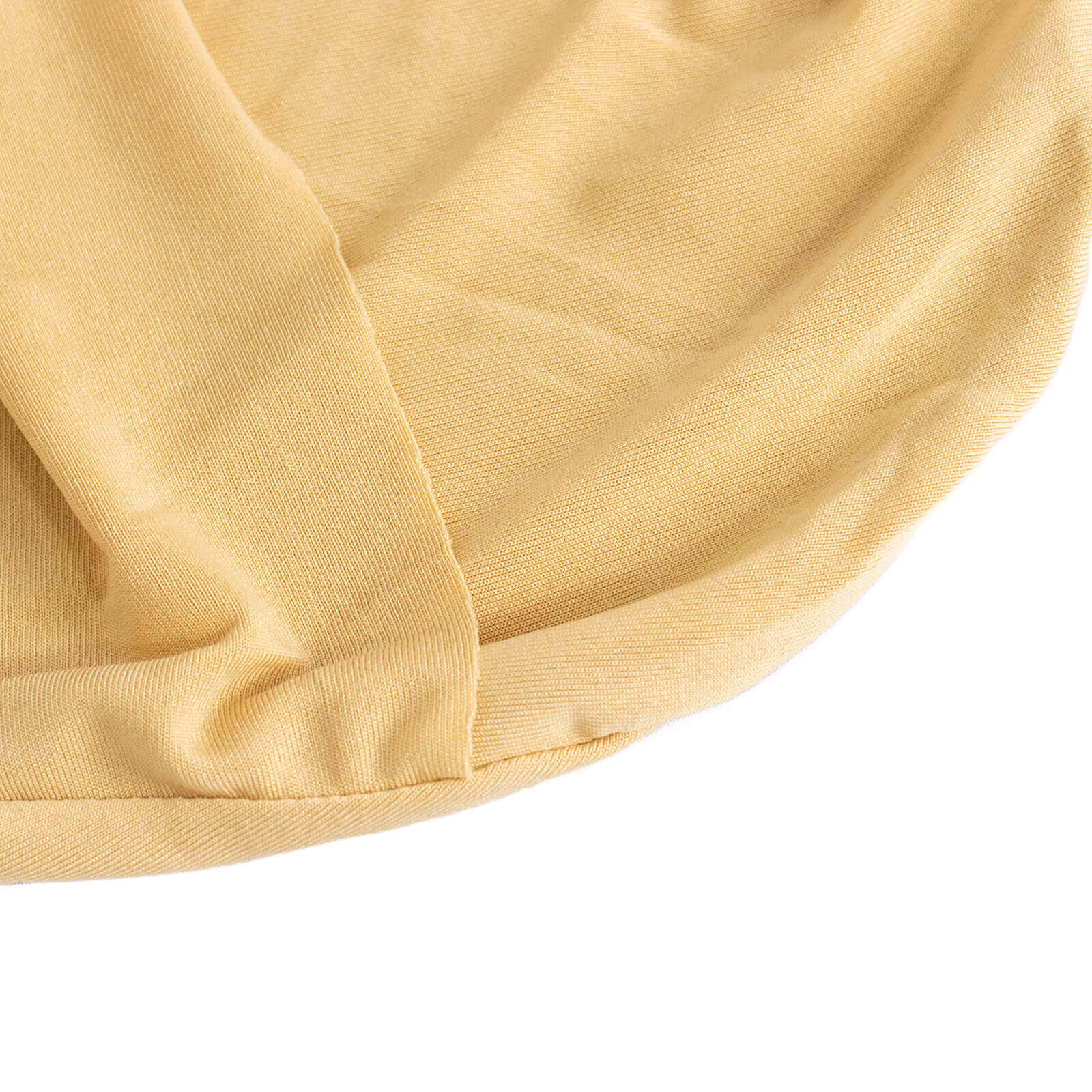 Stretch Spandex Chair Cover Champagne for Folding Chairs - Secure Fit Slipcover with Silver Rhinestone Buckled Sash Band