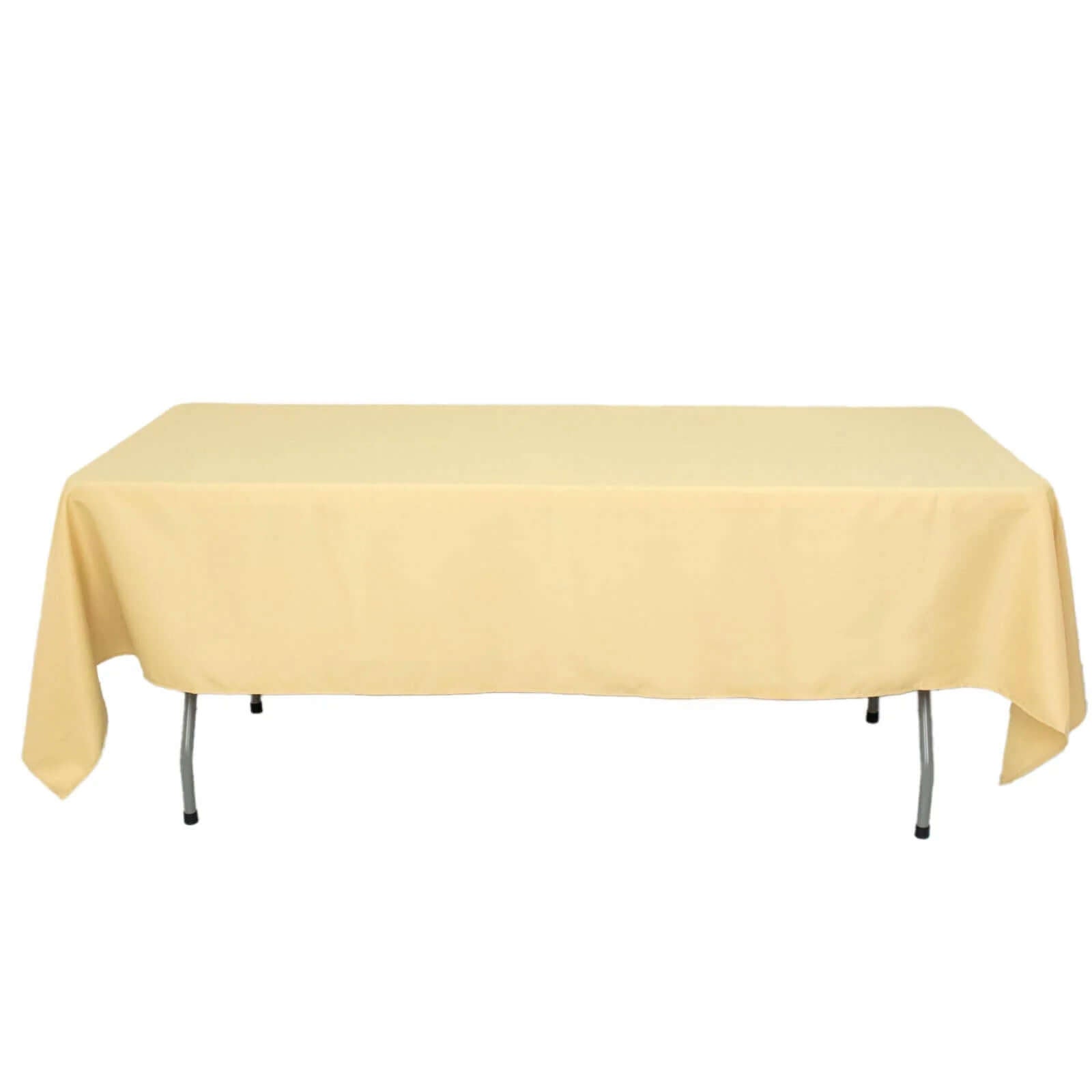Premium Polyester 60"x102" Rectangle Tablecloth Champagne - Durable 220GSM Wrinkle-Resistant Table Cover