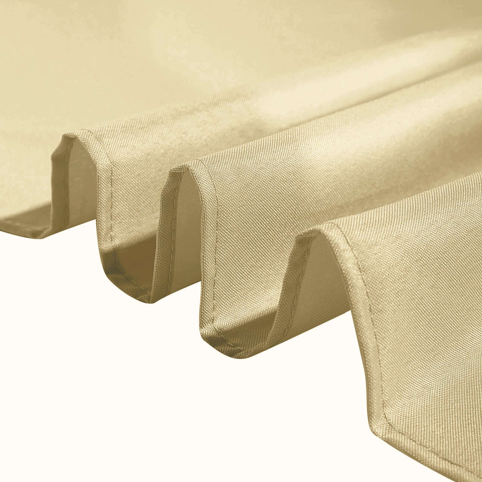 Polyester 108" Round Tablecloth Champagne - Wrinkle-Resistant Table Cover