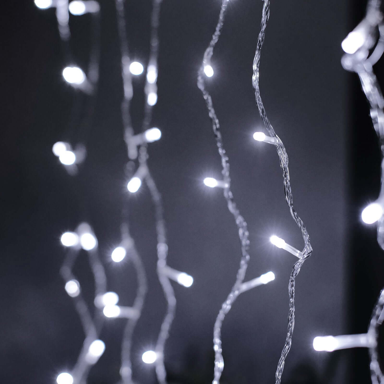 30ft Cool White 100 LED Connectable String Lights, 120V Fairy Lights