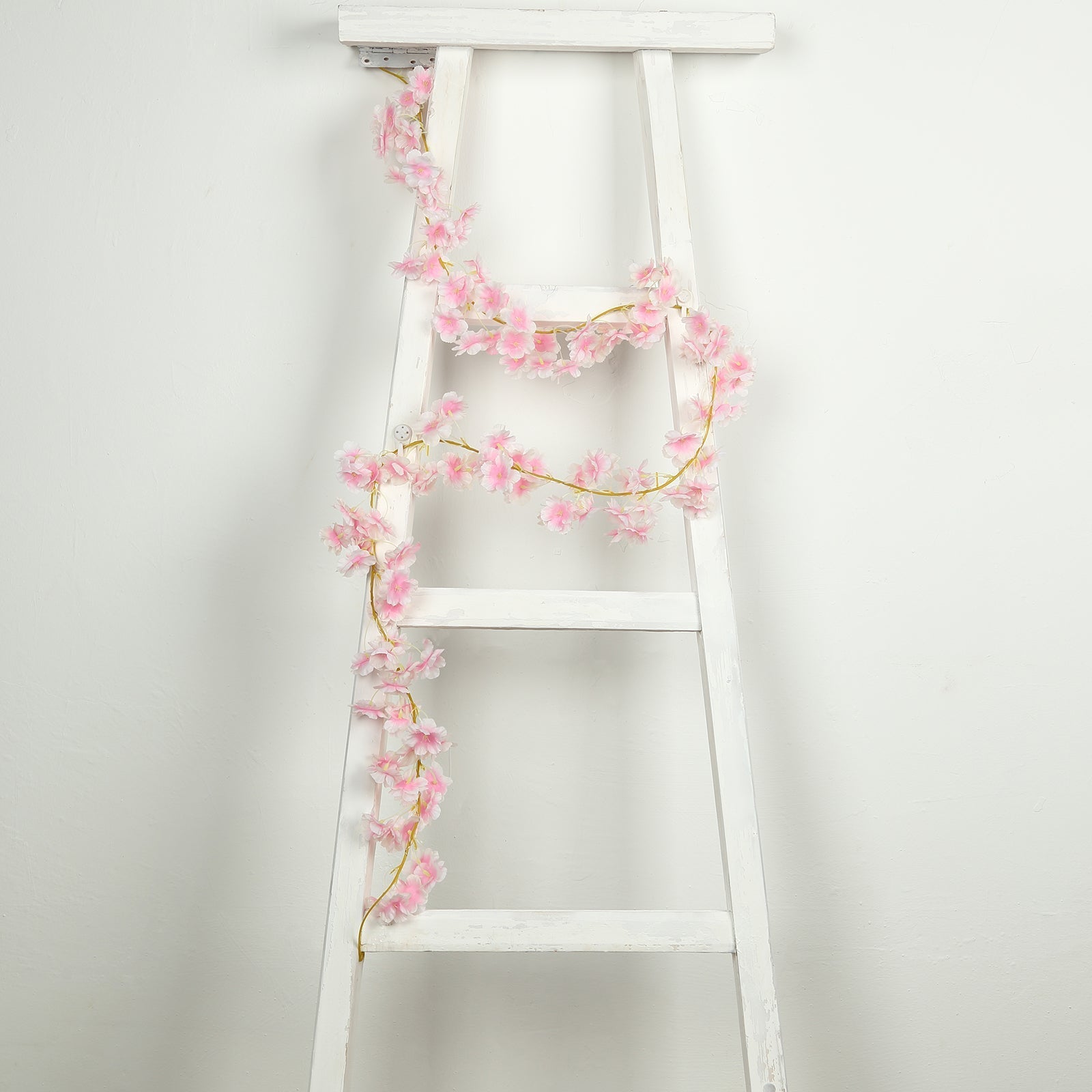 20 LED Garland Fairy String Lights Cherry Blossom Design Blush Warm White - Battery Operated Party Décor 6ft