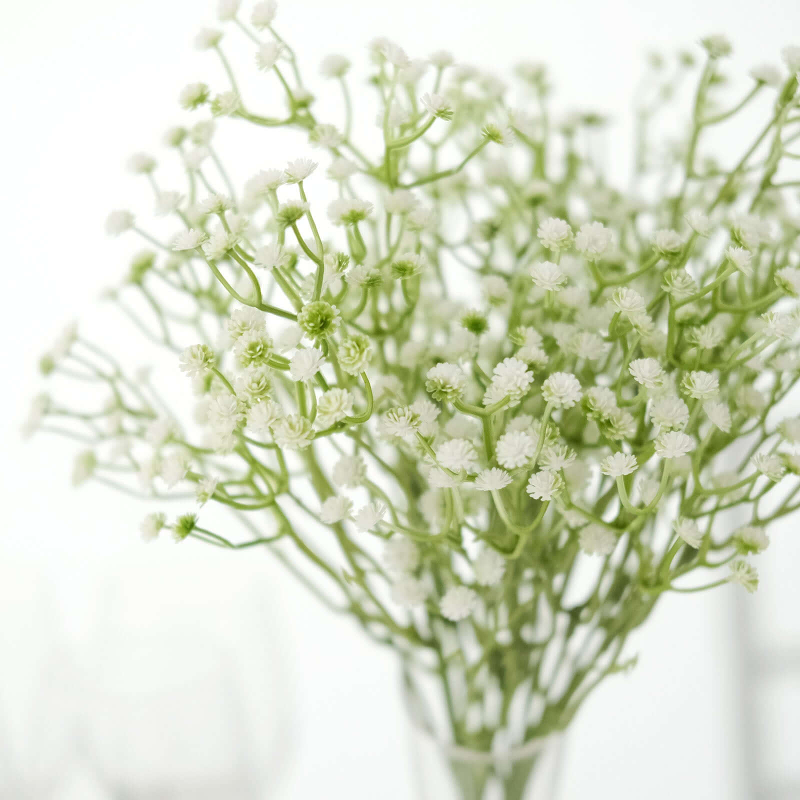 3 Bushes White 14" Artificial Baby's Breath Gypsophila Flower Arrangements, Real Touch Indoor Faux Floral Bouquets
