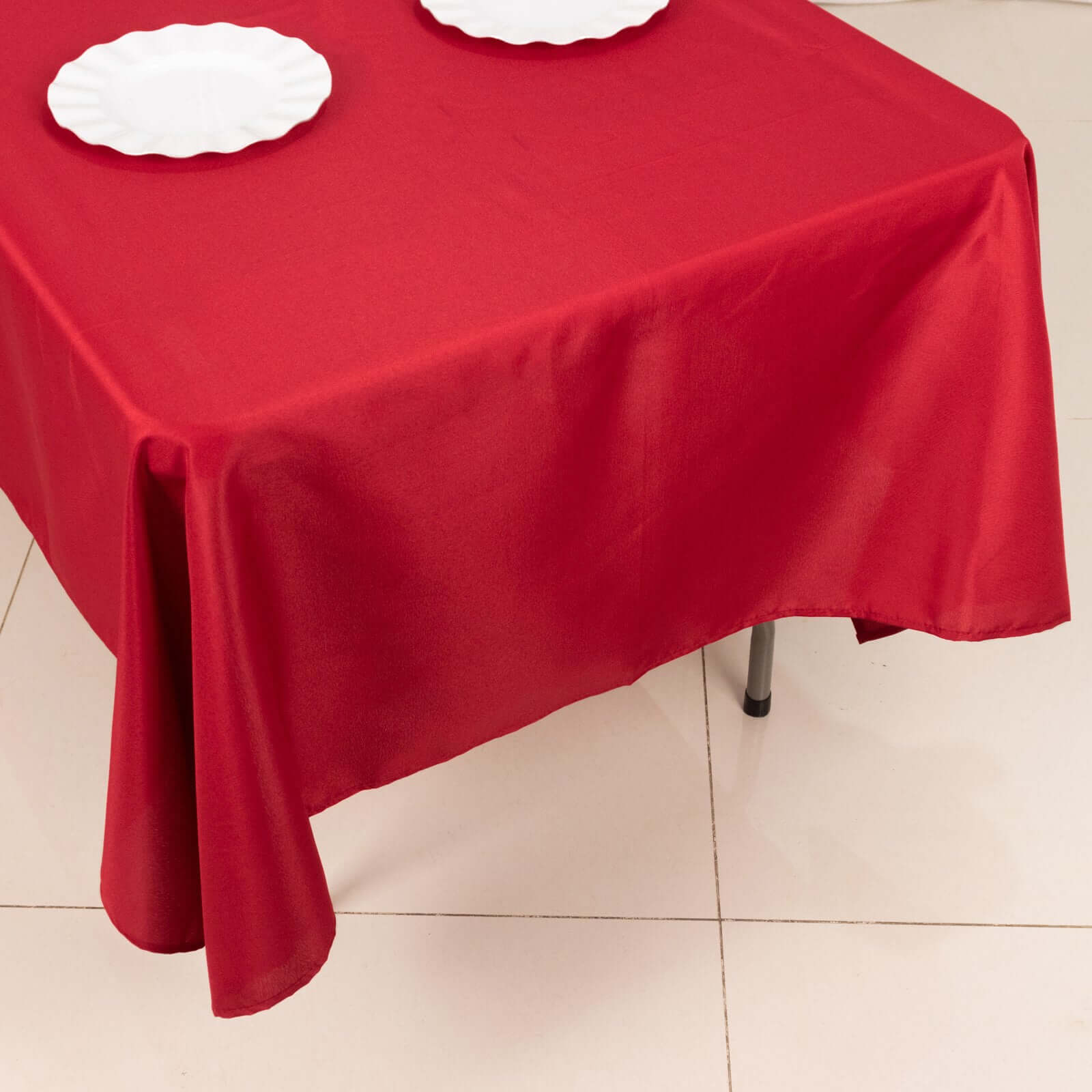 Polyester 60"x102" Rectangle Tablecloth Wine - Durable and Stylish Table Cover