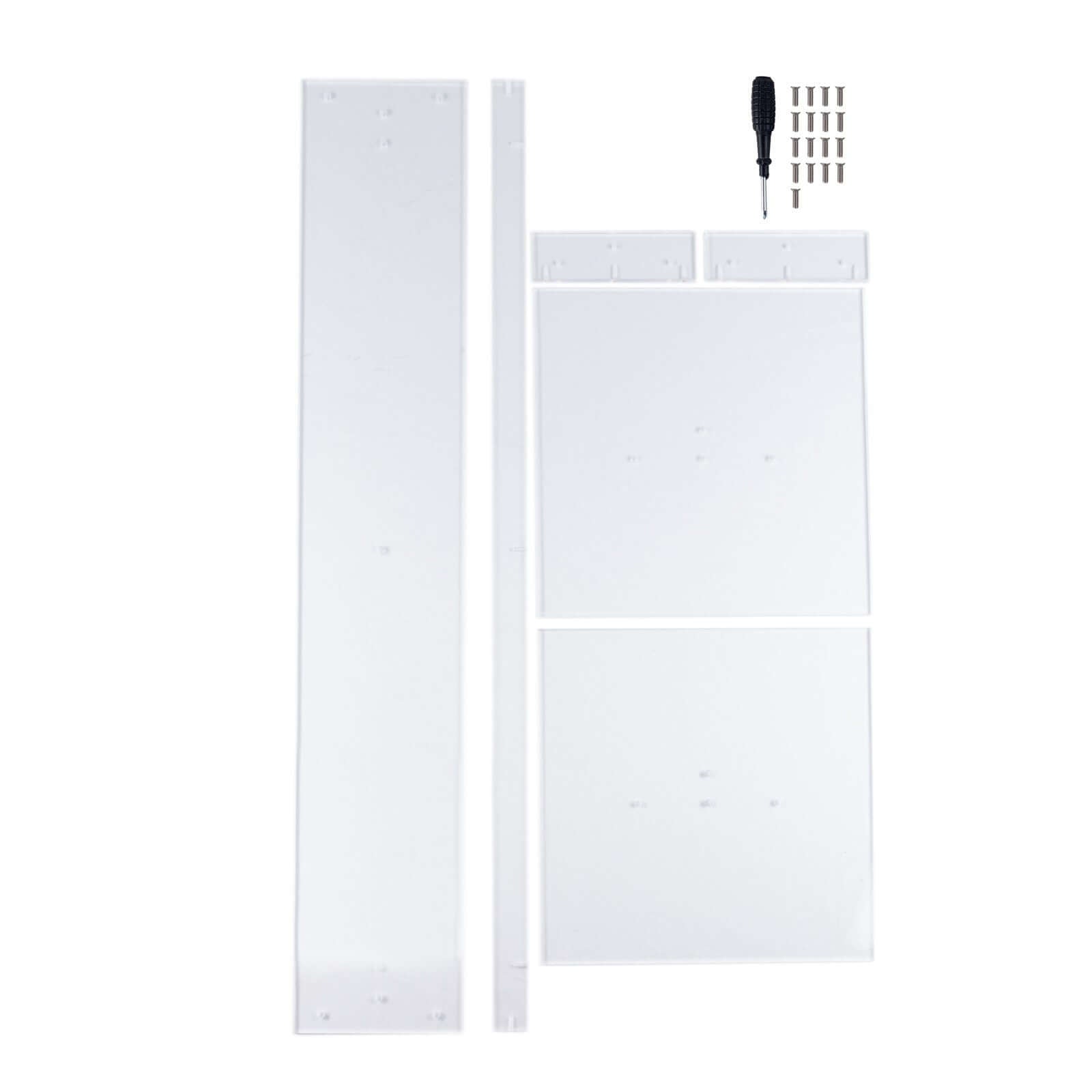 Acrylic Wedding Aisle Display Stand Flower Pedestal with Square Bases Clear - Durable 10mm Thick Centerpiece for Events 46"