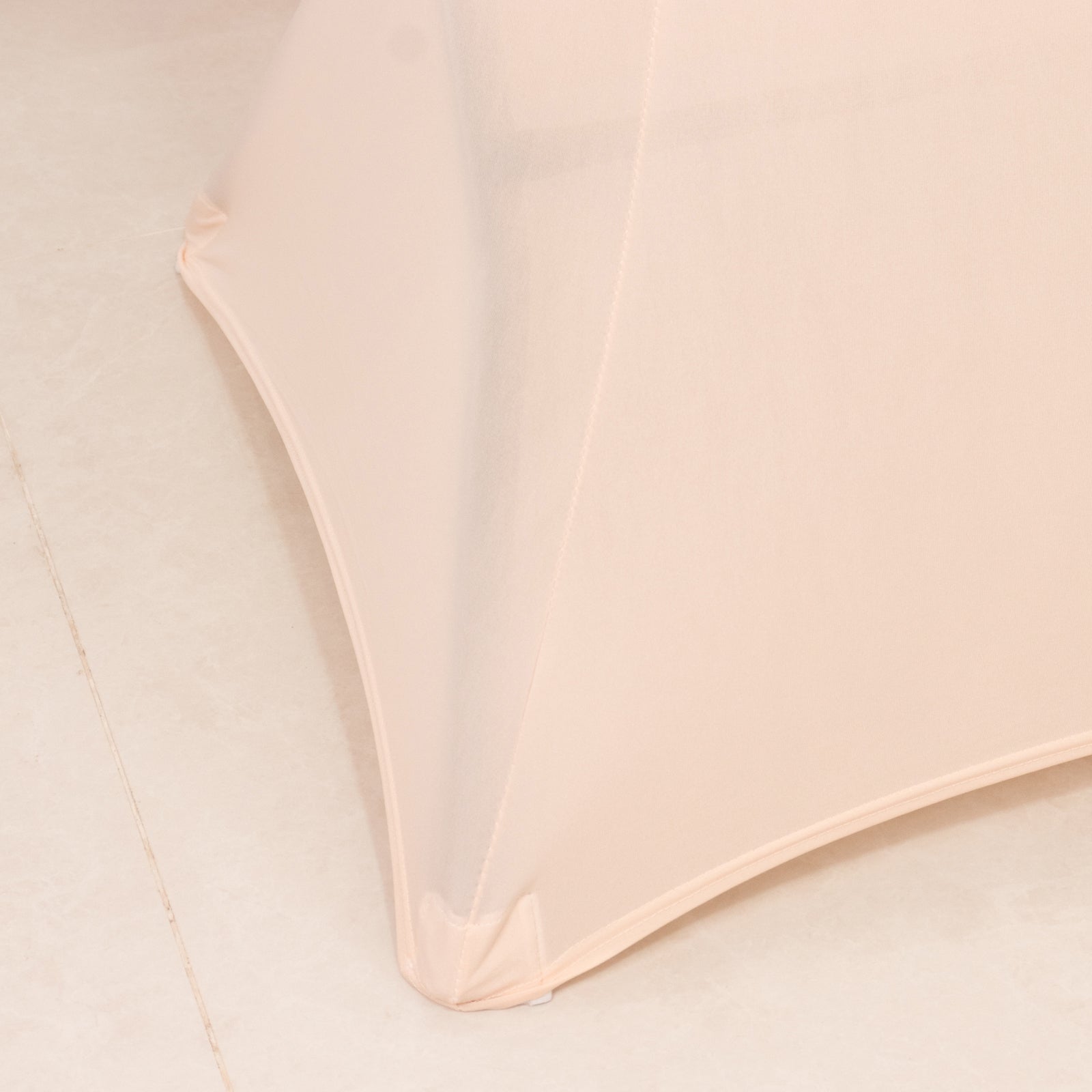 Spandex 36" Round Cocktail Table Cover Blush - Easy to Maintain Stretch Fitted Highboy Tablecloth
