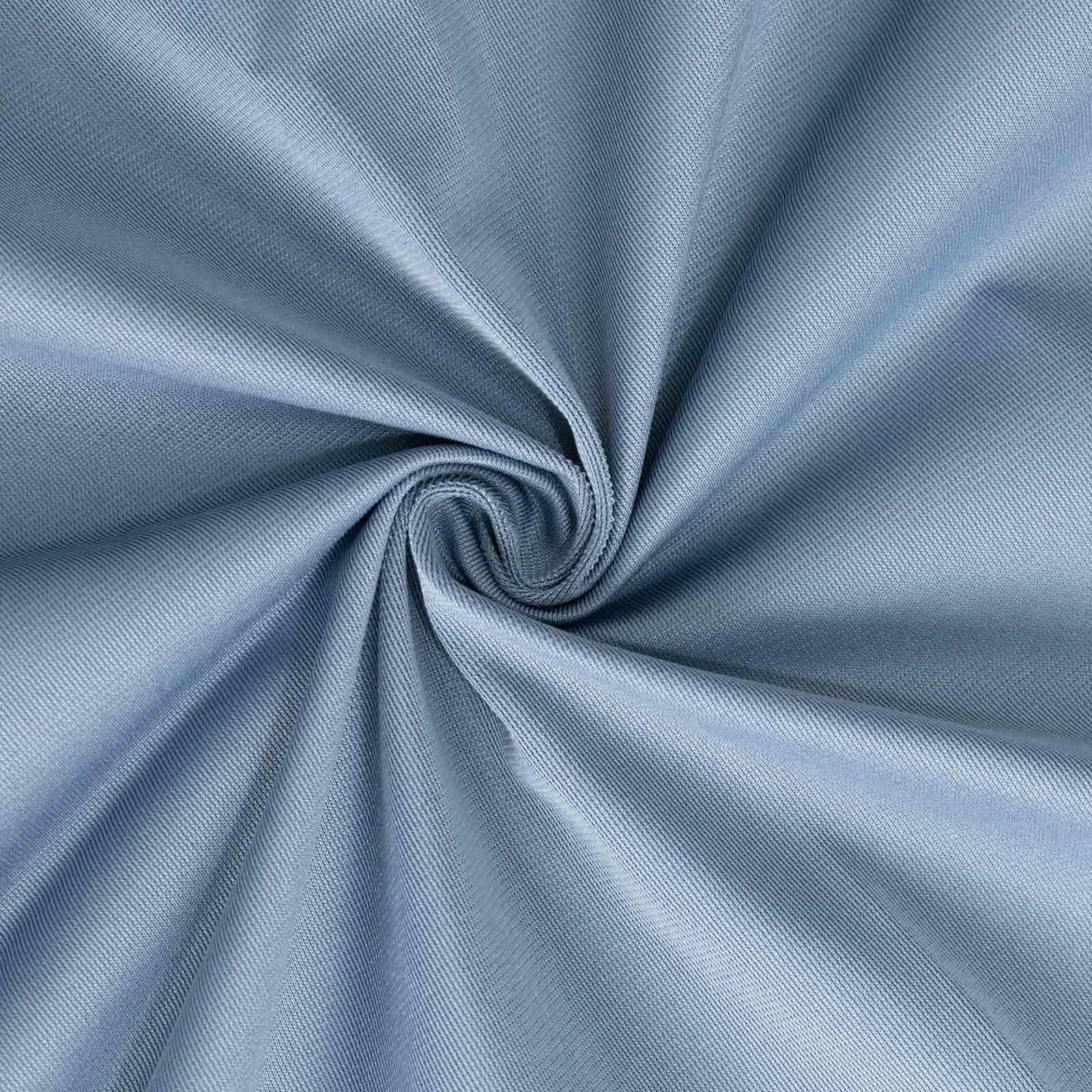 Scuba Round 132" Tablecloth Dusty Blue - Wrinkle Free & Stain Resistant Seamless Table Cover