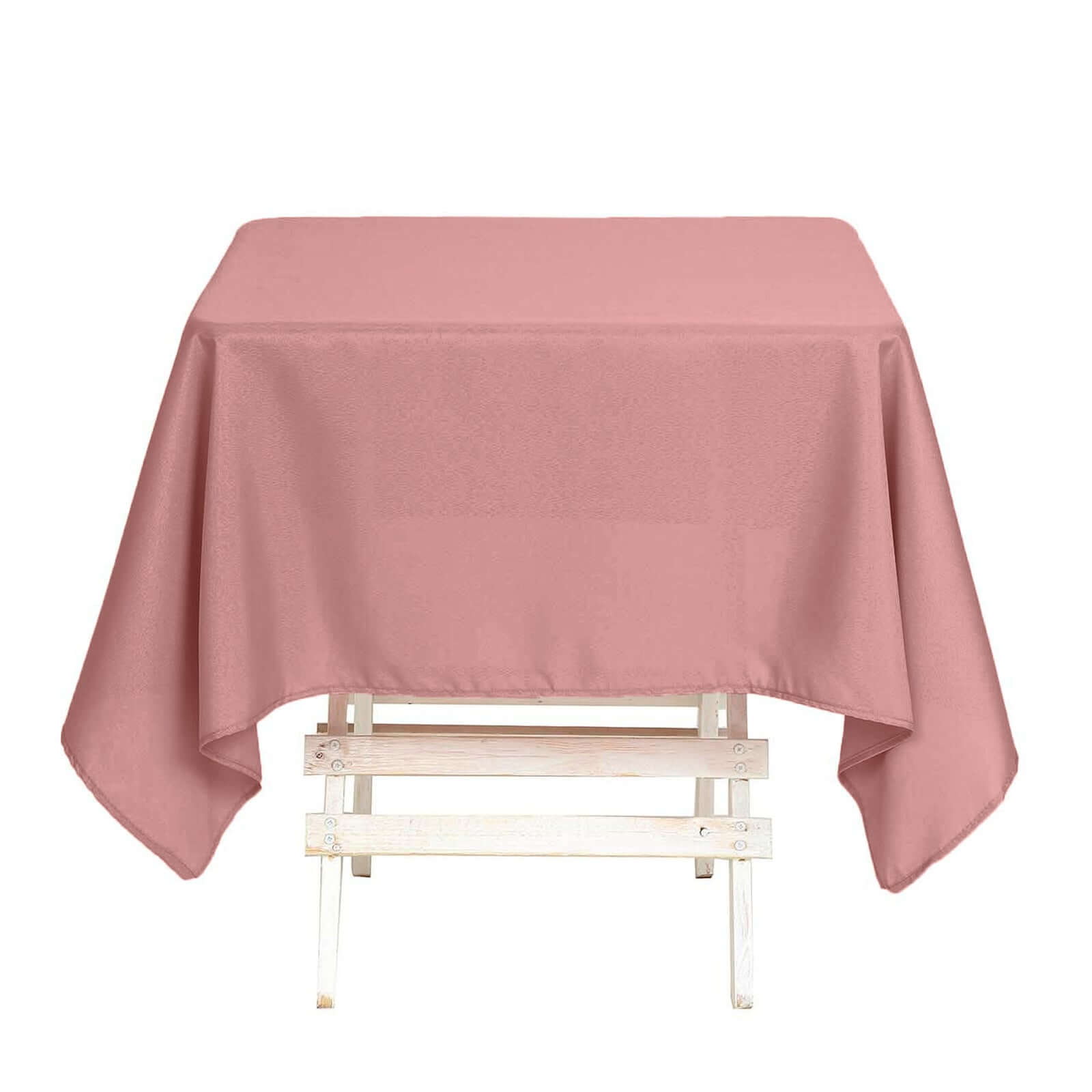 Polyester Square 54"x54" Tablecloth Dusty Rose - Wrinkle-Resistant & Durable Table Cover