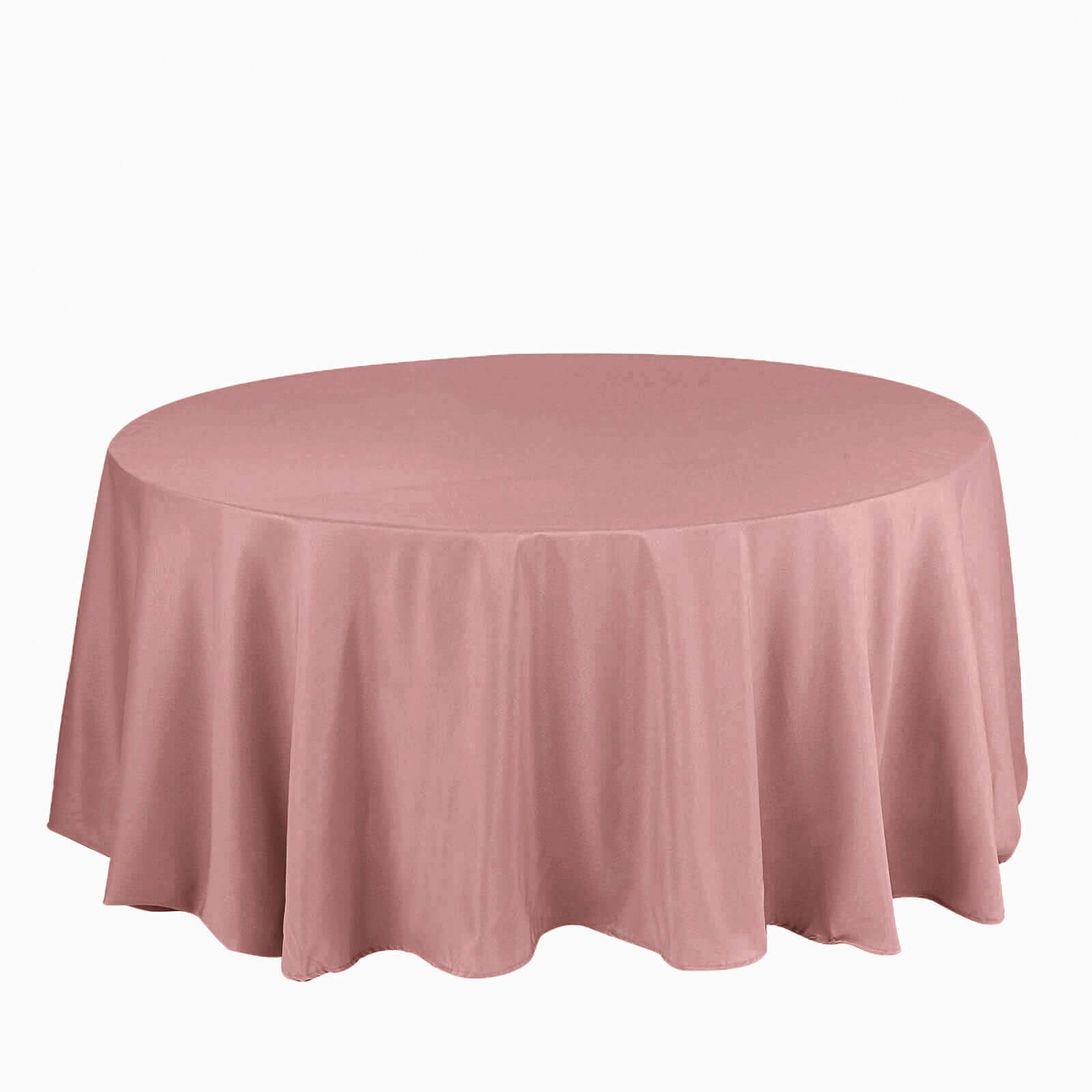 Polyester 132" Round Tablecloth Dusty Rose - Seamless Chic Table Cover