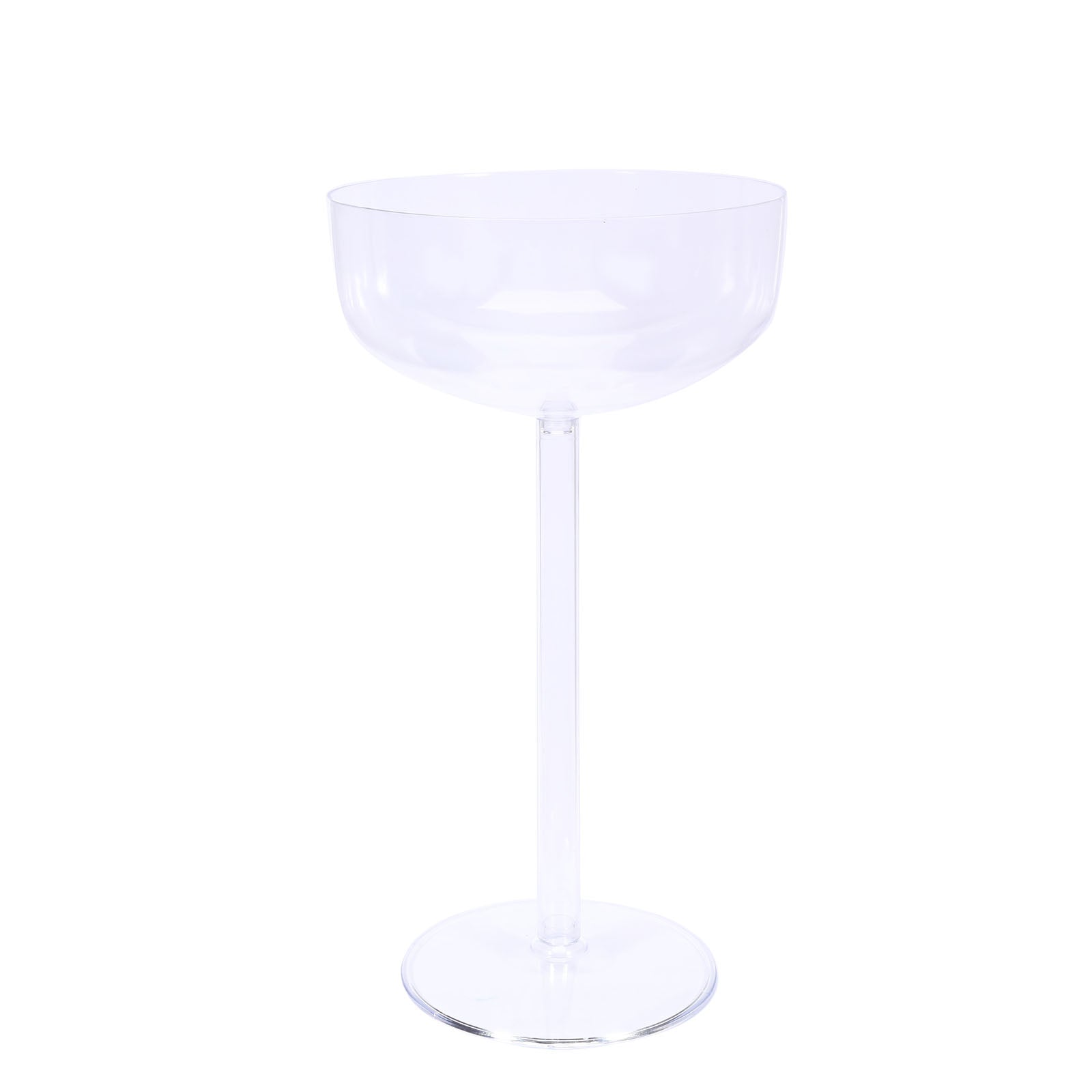 4-Pack Plastic Flower Vases Champagne Glass Design Clear - Fillable Long Stem Centerpieces for Events 18"