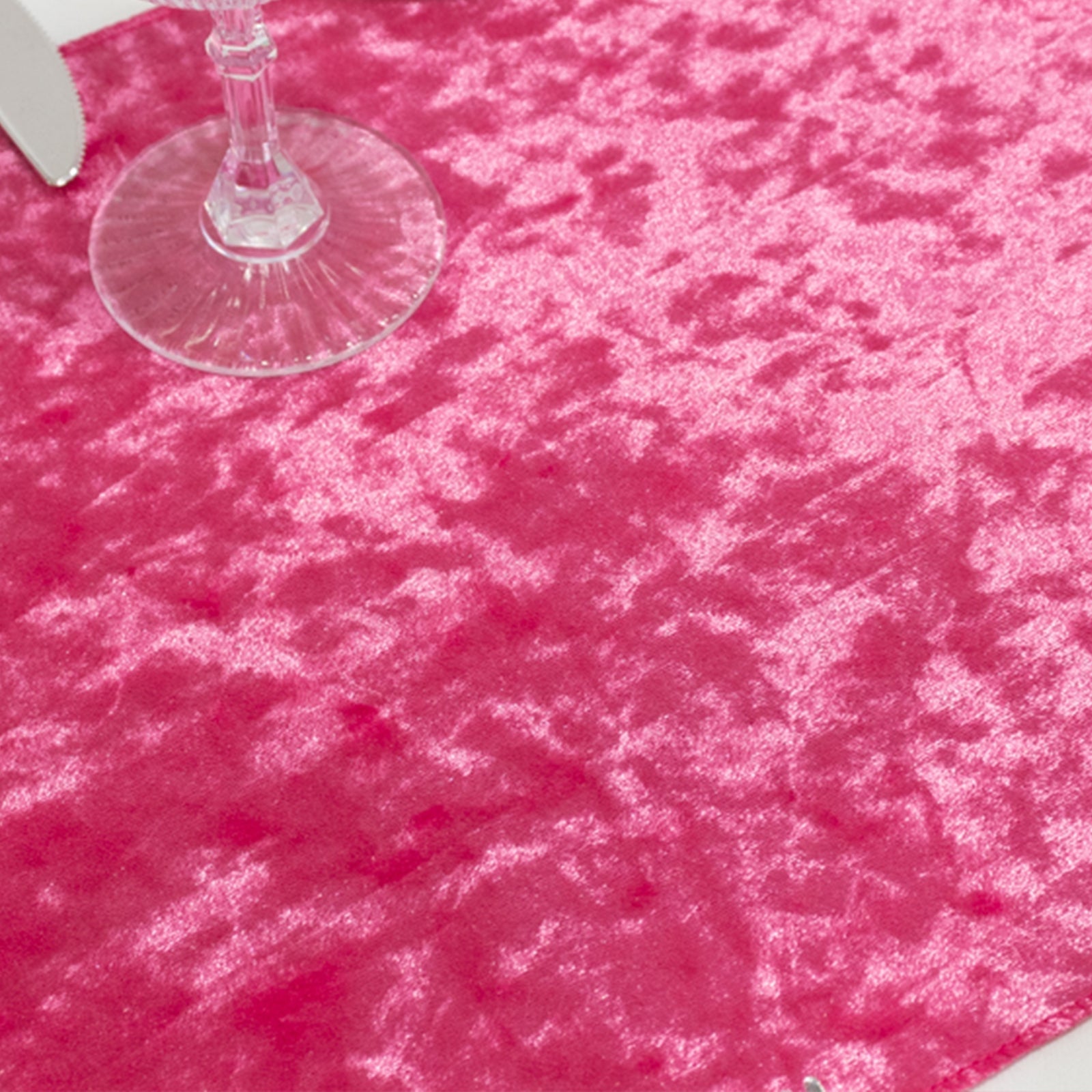 Premium Crushed Velvet 12"x108" Table Runner Fuchsia - Soft & Wrinkle-Resistant Table Linen