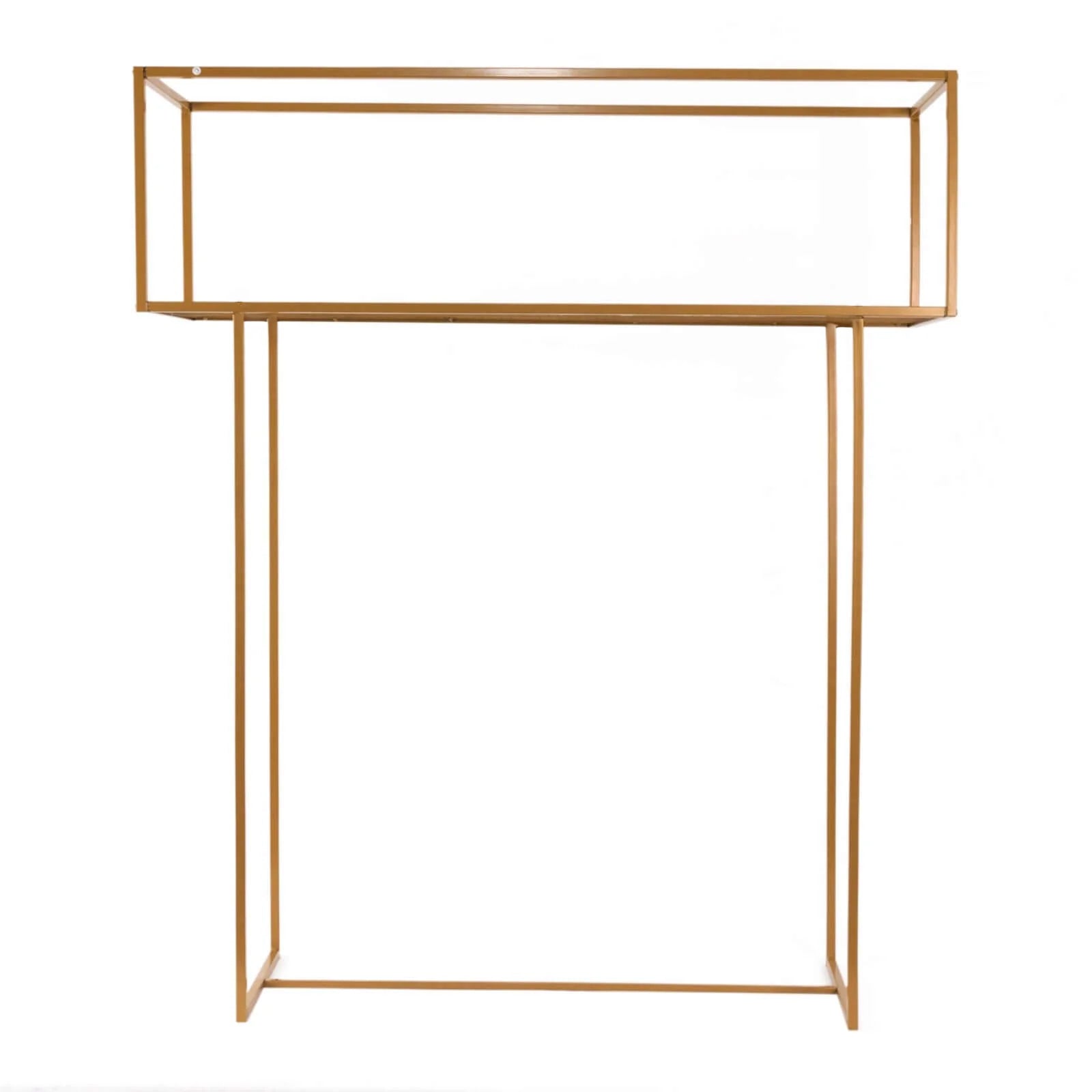 Floral Display Rack Heavy Duty Design Metal Gold - Rectangular Tall Centerpiece Stand 48"