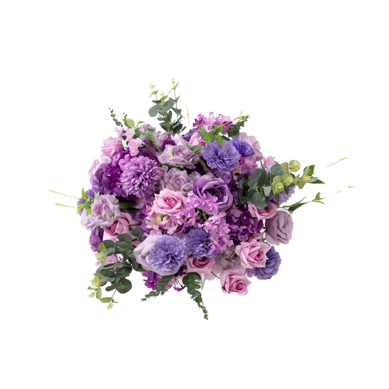 22-Inch Lavender Lilac Silk Flower Grand Centerpiece – Pre-Arranged Artificial Rose, Hydrangea & Chrysanthemum Ball for Wedding & Event Décor