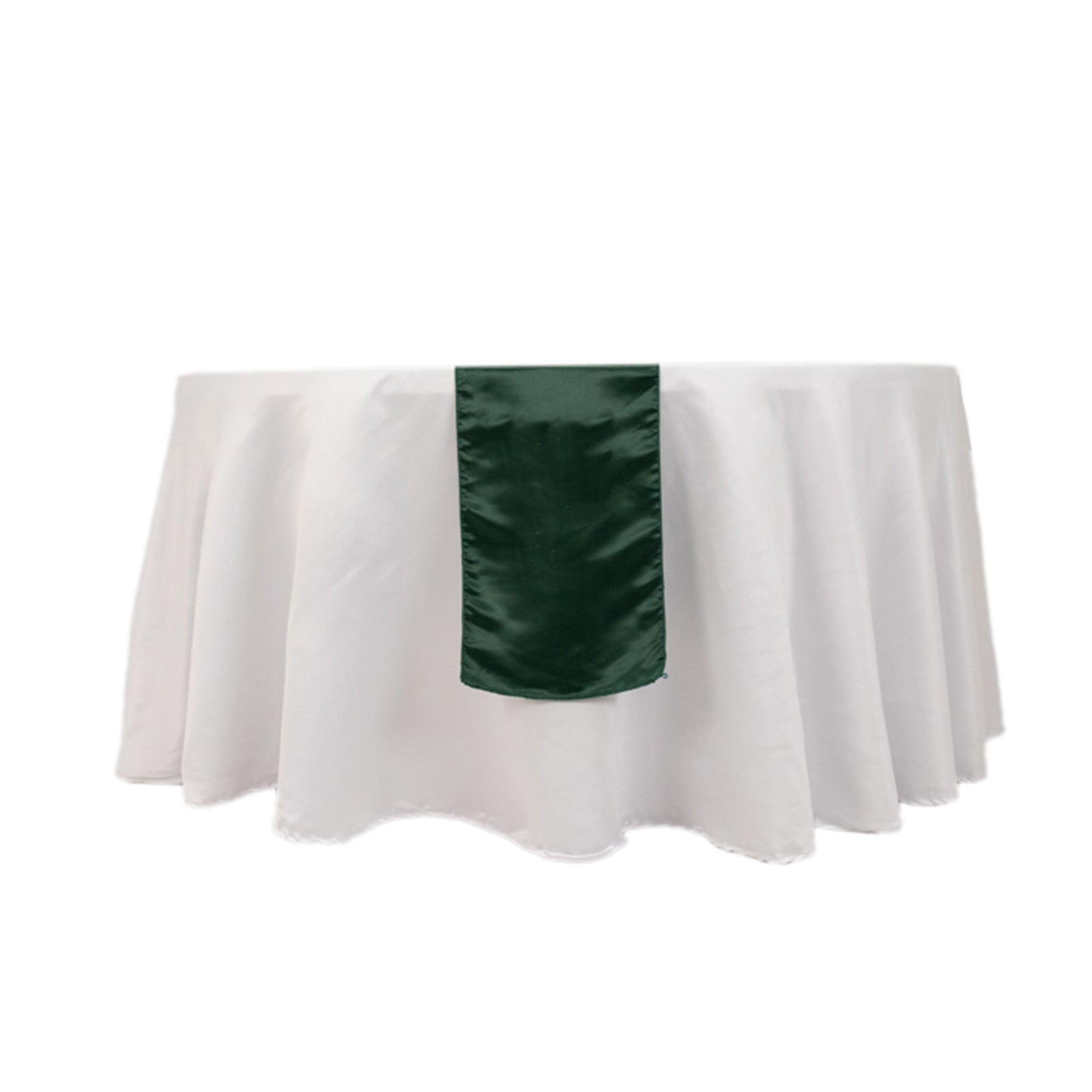 Lamour Satin 12"x108" Table Runner Hunter Emerald Green - Smooth & Lustrous Finish