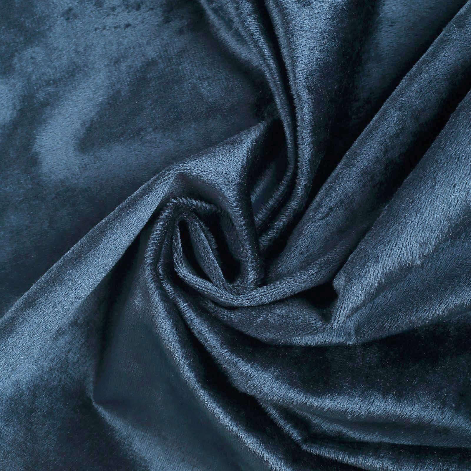 Premium Velvet 90"x156" Rectangle Tablecloth Navy Blue - Reusable Soft & Seamless Table Cover