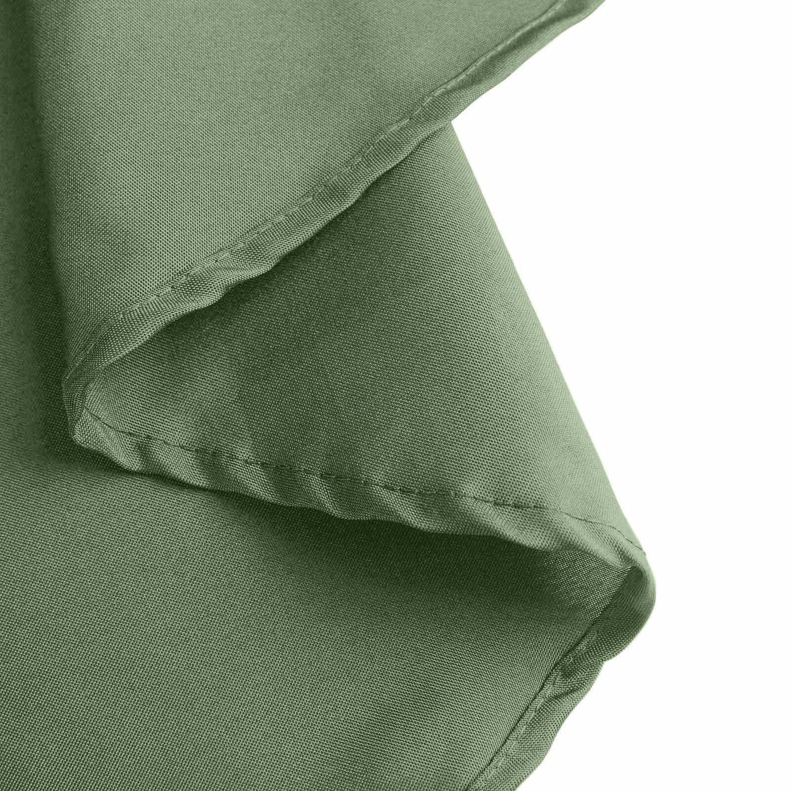 Polyester 132" Round Tablecloth Olive Green - Seamless Chic Table Cover