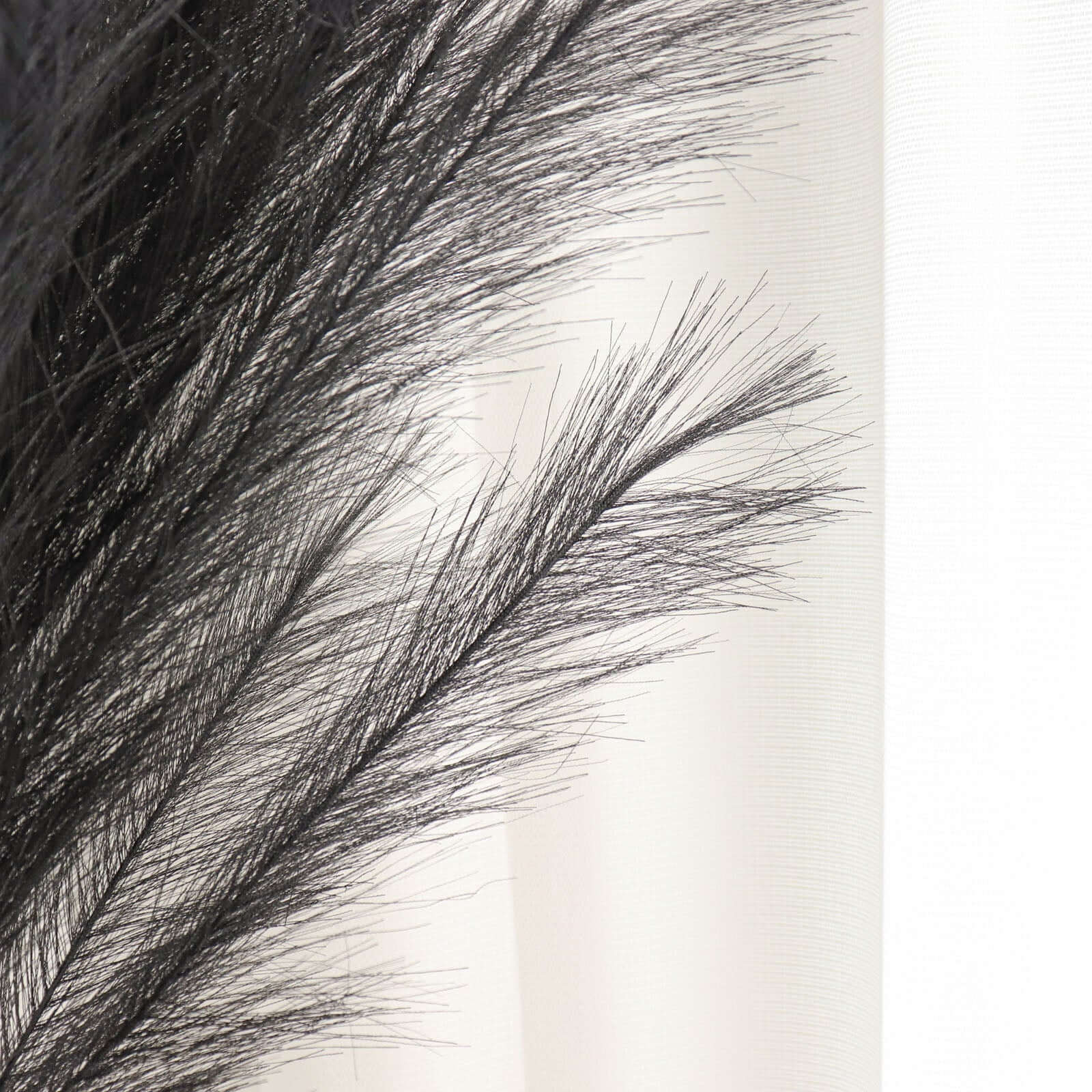 3 Stems Artificial Pampas Grass Decor Black - Soft Realistic Faux Ornamental Grass Branches for Rustic Boho Chic Backdrops Floral Styling & Vase Displays 44"