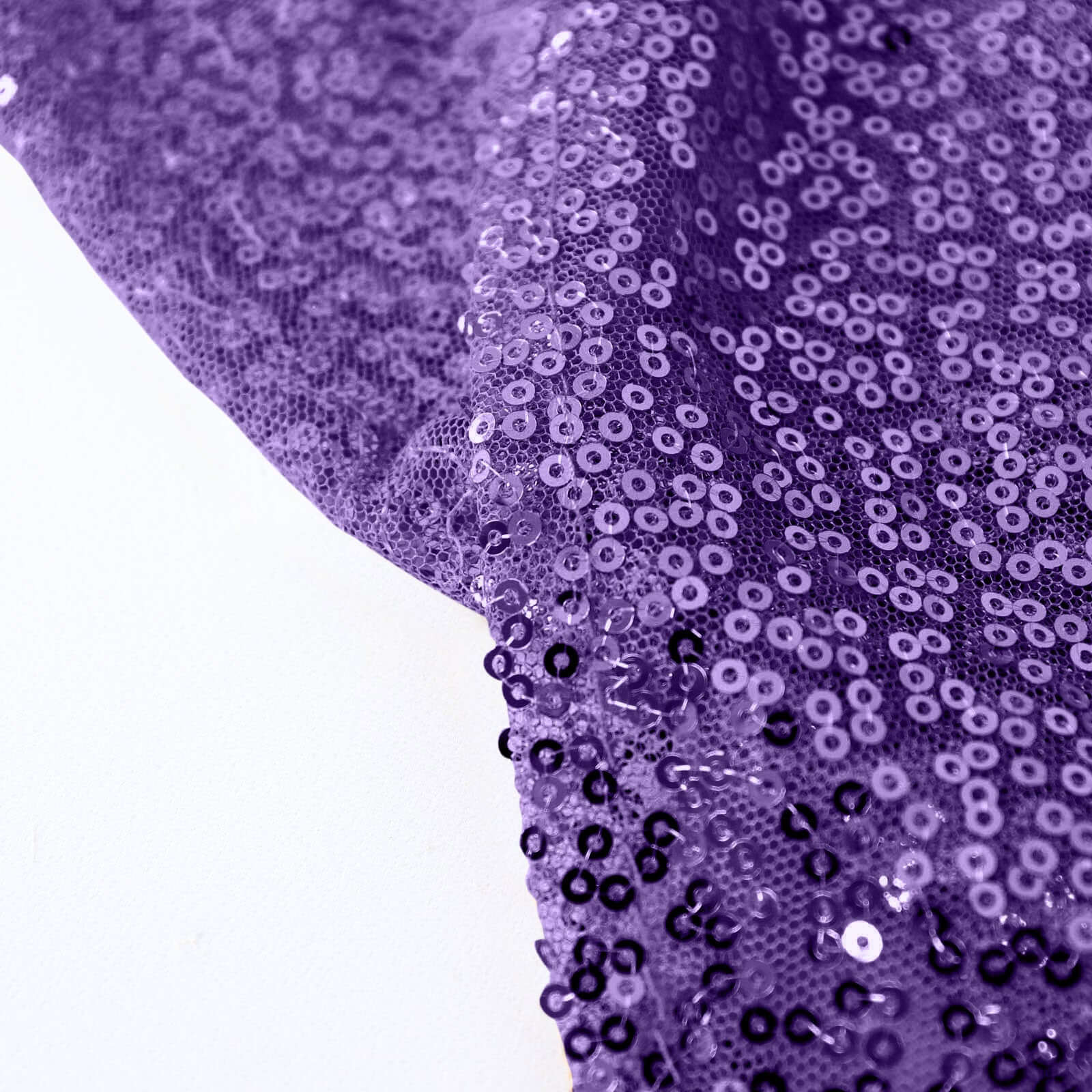 Sequin 120" Round Tablecloth Purple - Seamless Glittering Table Cover