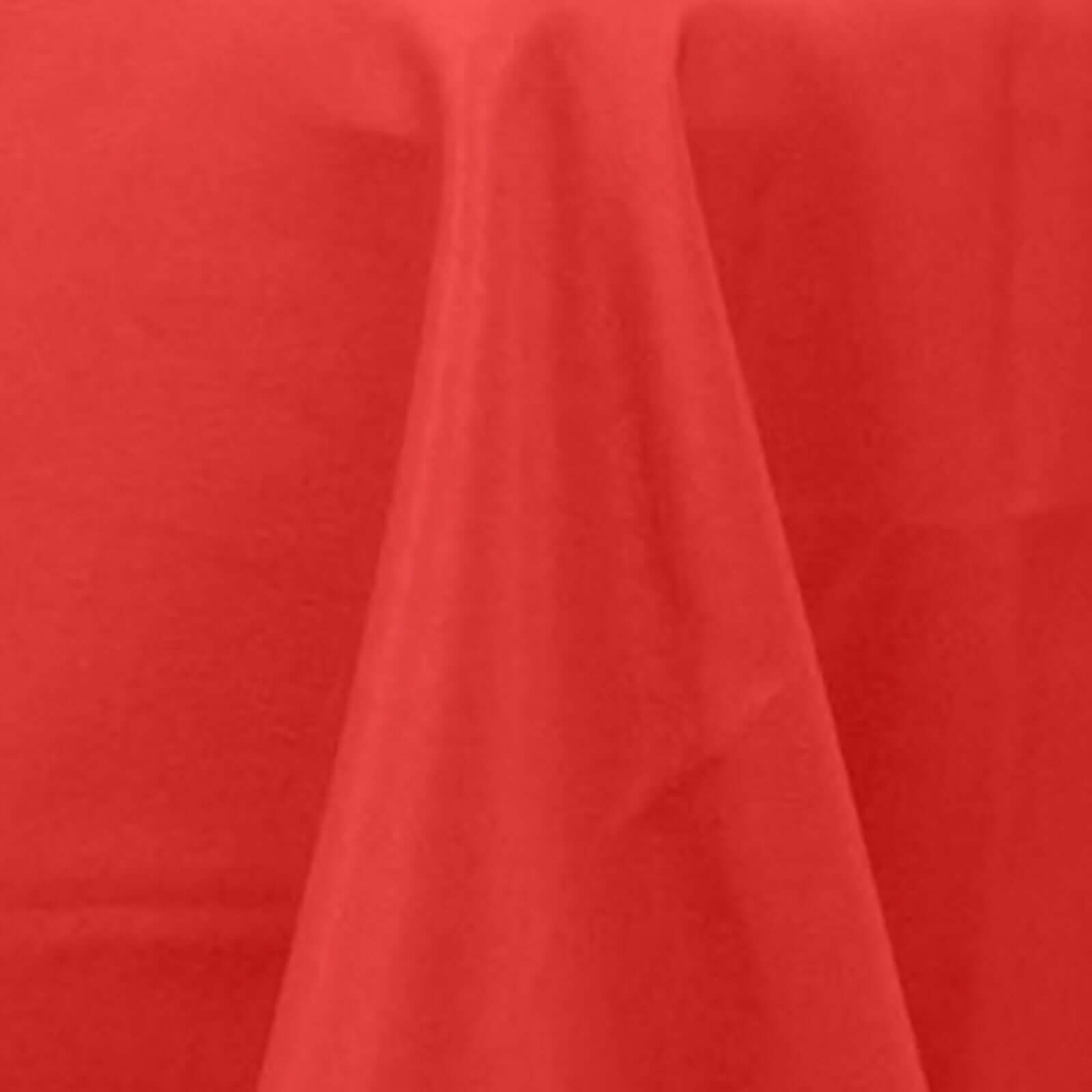 Premium Polyester 120" Round Tablecloth Red - Seamless 220GSM Wrinkle-Resistant Table Cover
