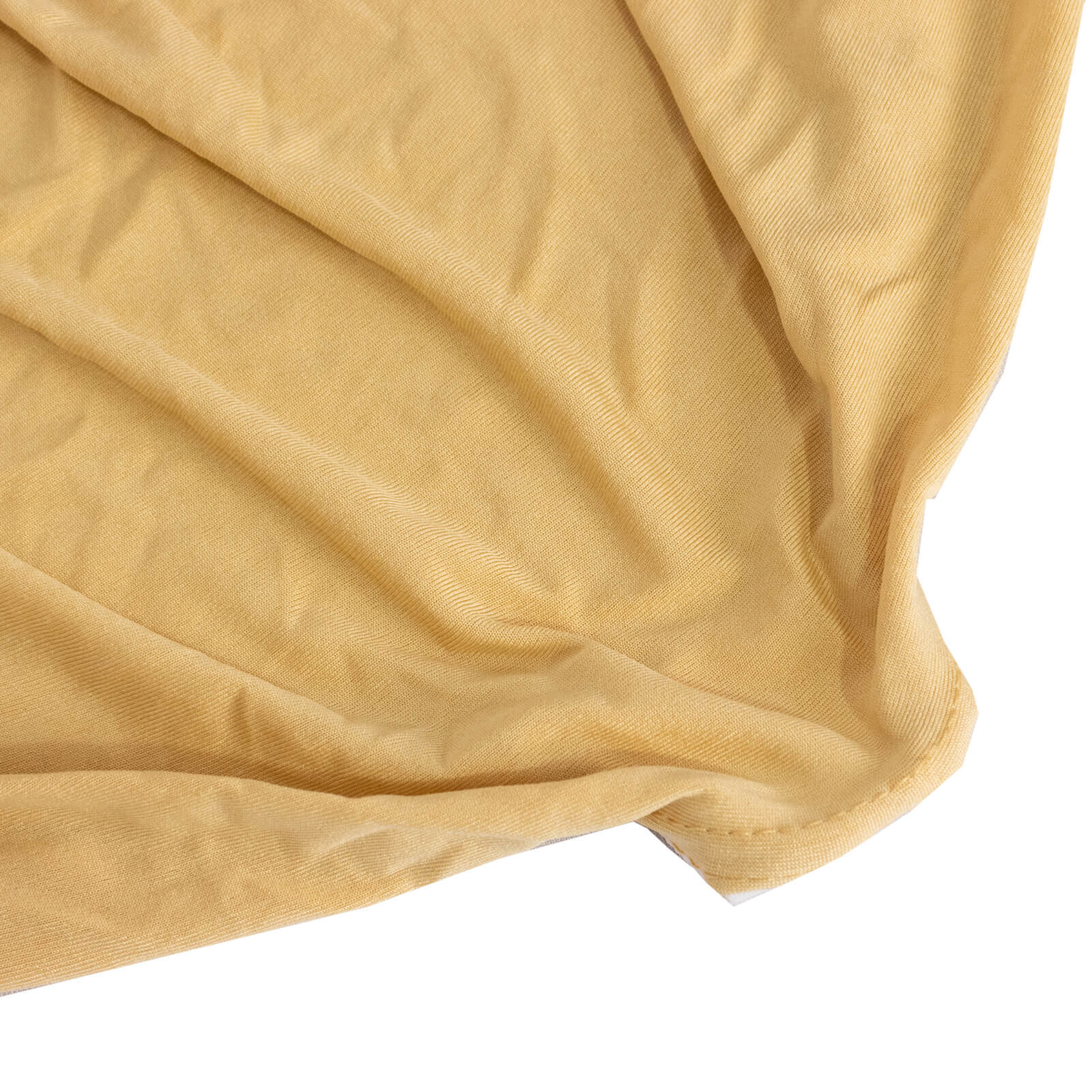 Spandex Chair Cover with Silver Rhinestone Buckled Sash Band Champagne - Stretch Fitted Slipcover