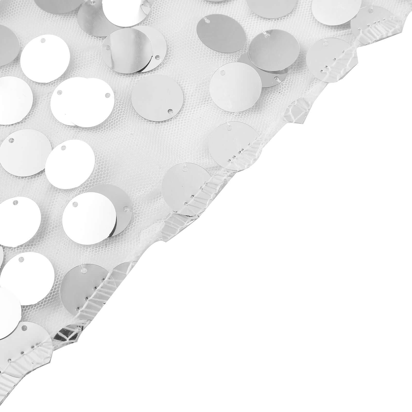 Sequin Chair Slipcover Big Payette Design for Chiavari Chairs Silver - Glittering Chair Back Cover