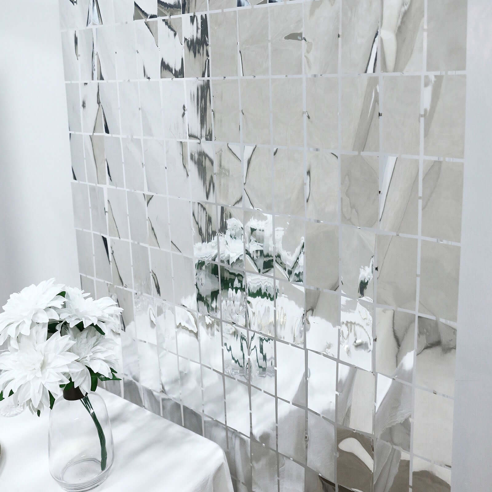 Shiny Silver Metallic Foil Rectangle Curtain Party Backdrop Door Window Curtain - 3ftx6.5ft