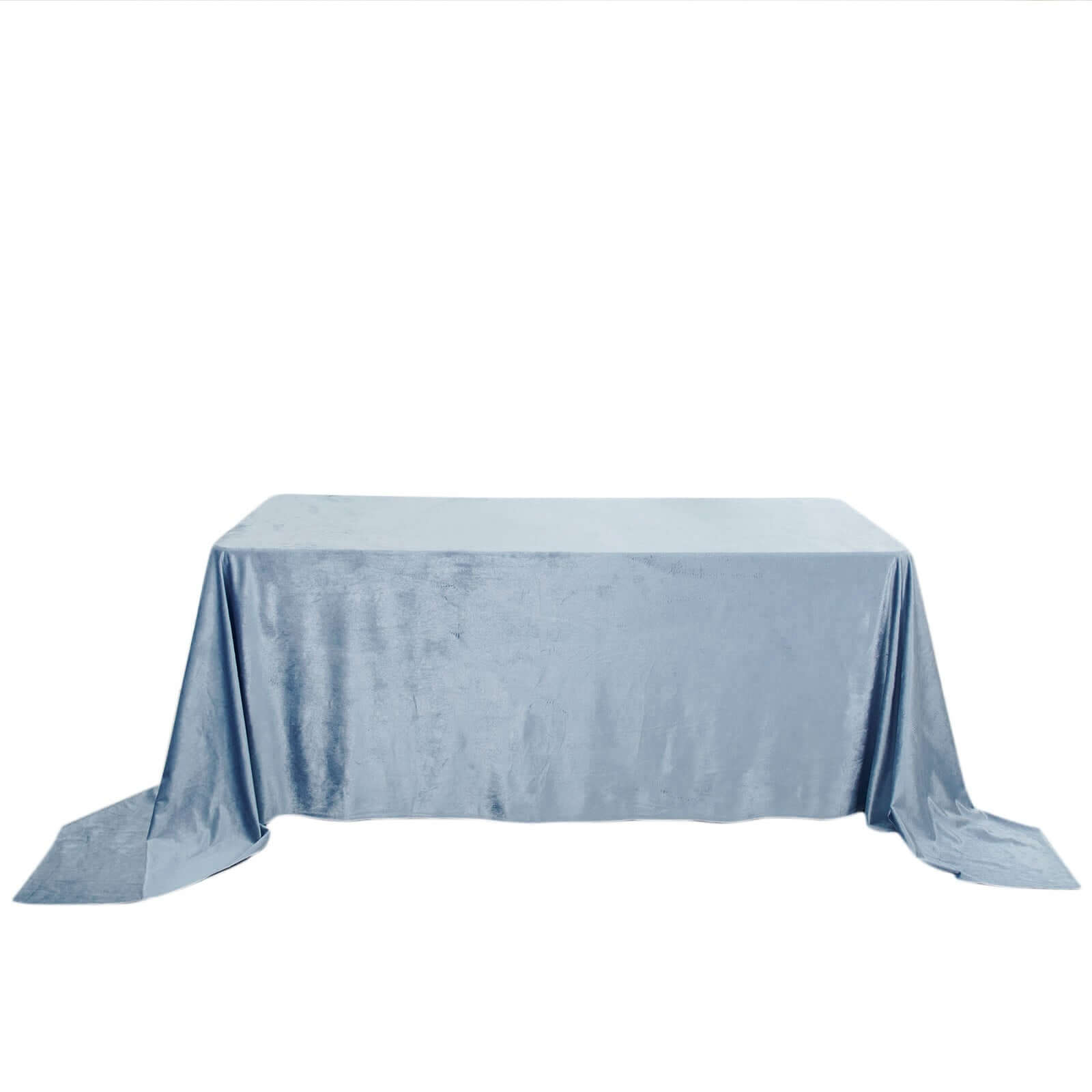 Premium Velvet 90"x132" Rectangle Tablecloth Dusty Blue - Reusable Soft & Seamless Table Cover