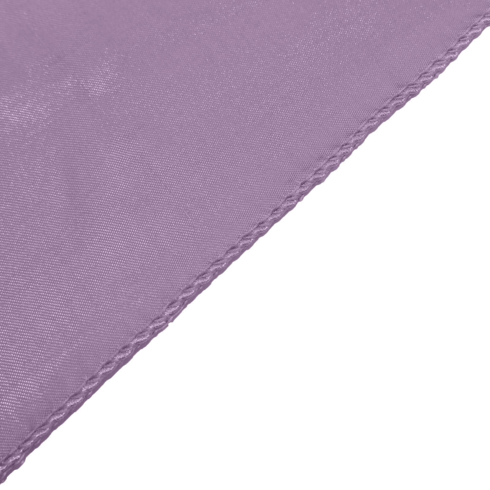 5 Pack Satin 20"x20" Napkins Violet Amethyst - Luxurious Shine & Smooth Dinner Napkins