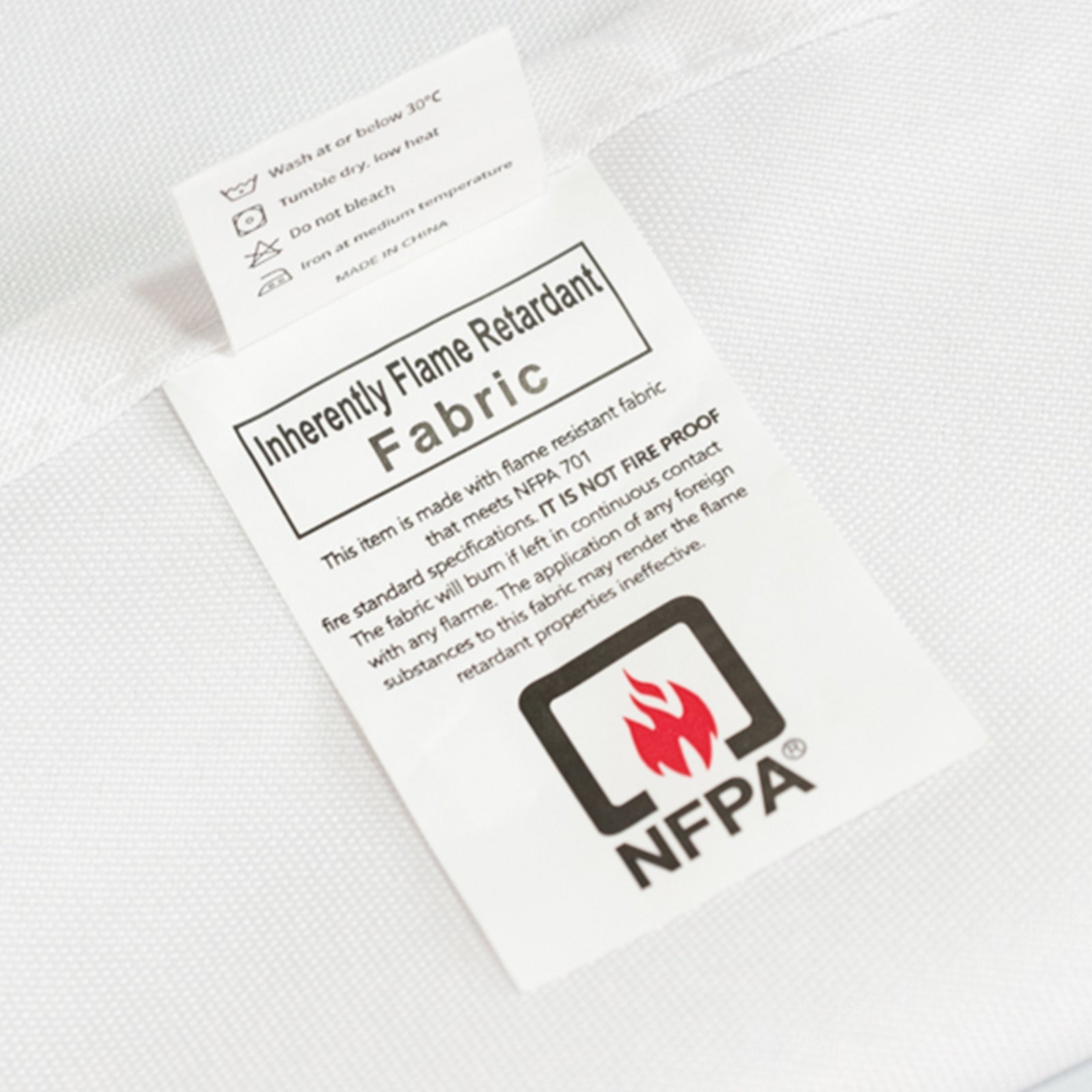 Fire Retardant Premium Polyester 90" Round Tablecloth White - Stylish High-Performance Table Cover for Large Gatherings