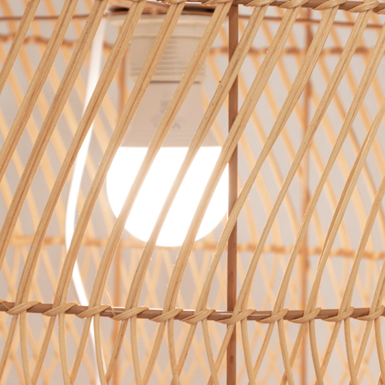 Set of 3 Natural Woven Rattan Wicker Pedestal with Wave Pattern - 19",27",33"